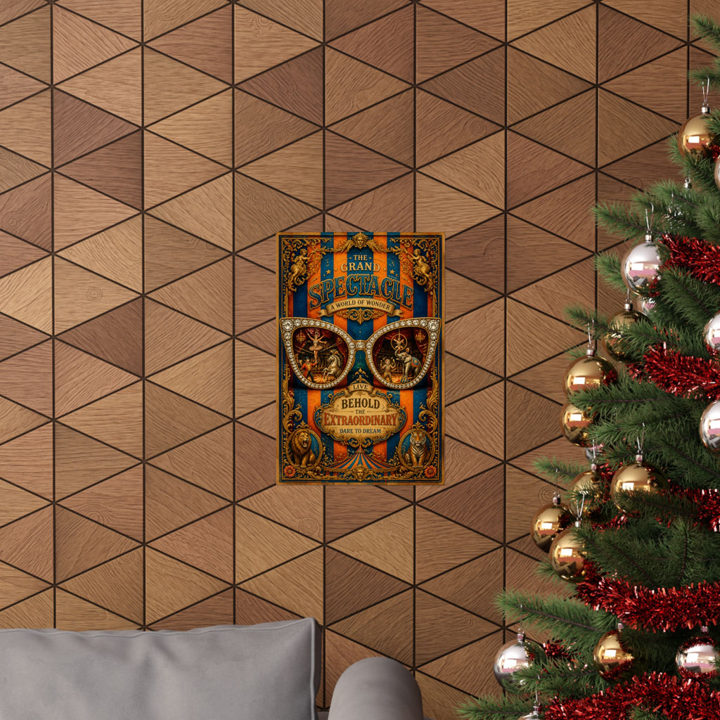 Sunglasses Circus Ring Wall Art Poster 24×36 Baroque Studio Decor Maximalist Print
