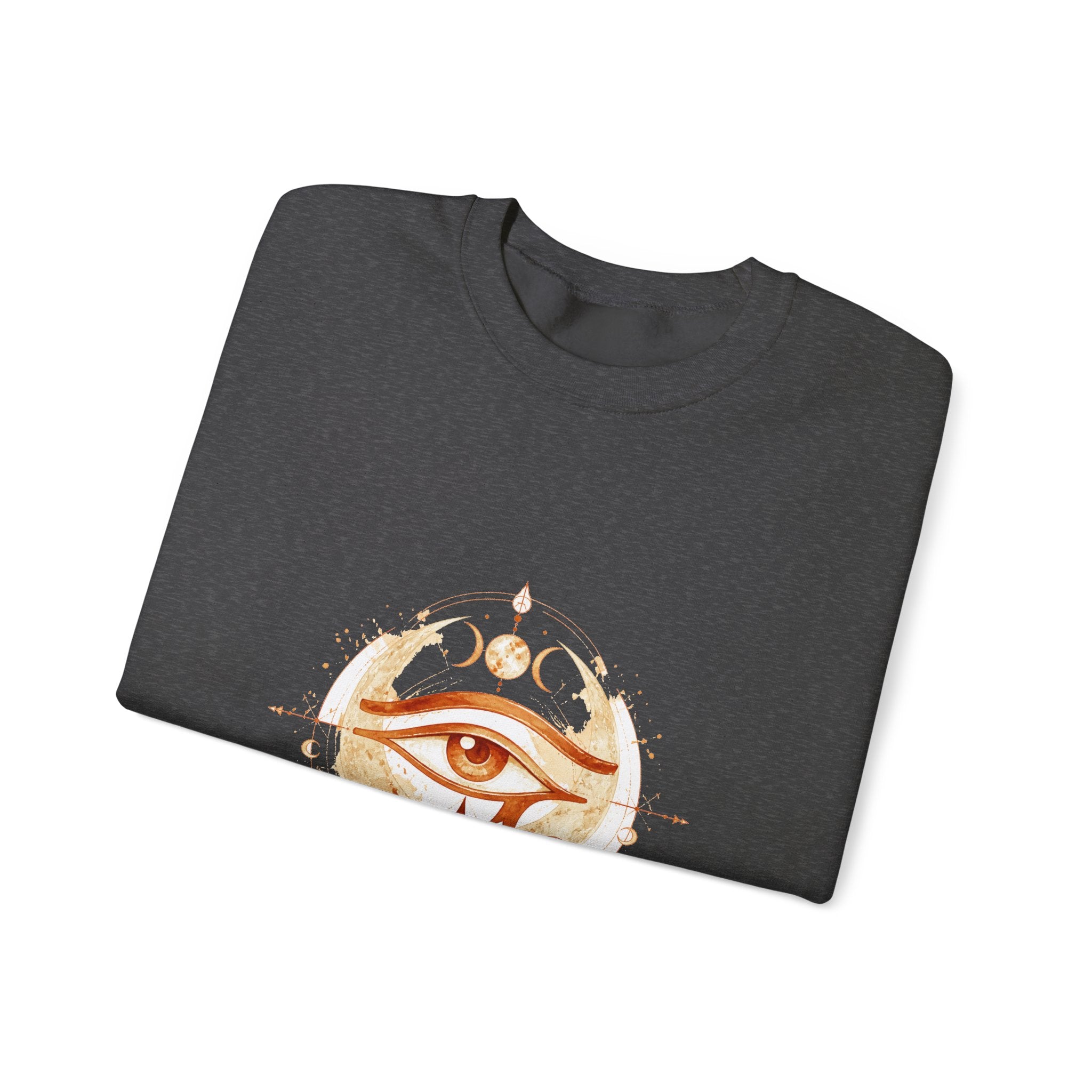 Matching Couple Sweatshirt - Eye of Ra & Horus Matching Couple Premium Fleece Sweatshirt Watercolor Art His Hers Birthday Gift - Design B