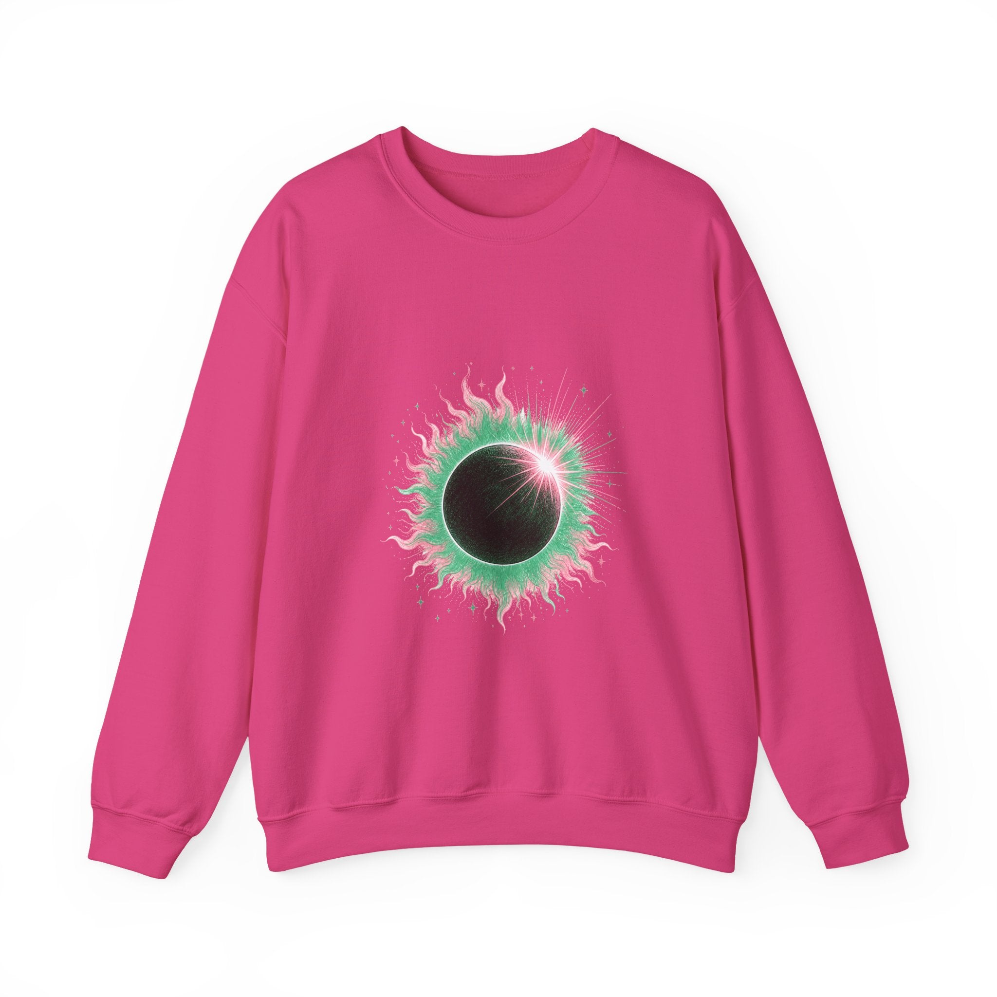 Matching Couple Sweatshirt - Solar & Lunar Eclipse Matching Couple Crewneck Sweatshirt Hand-Drawn Art His Hers Best Friend Gift - Design A