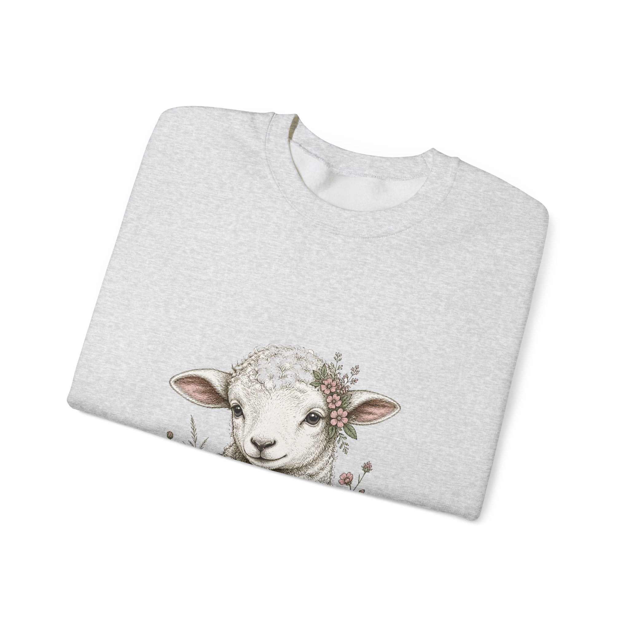 Matching Couple Sweatshirt - Lion & Lamb Matching Couple Premium Fleece Sweatshirt Hand-Drawn Art His Hers Anniversary Gift - Design B