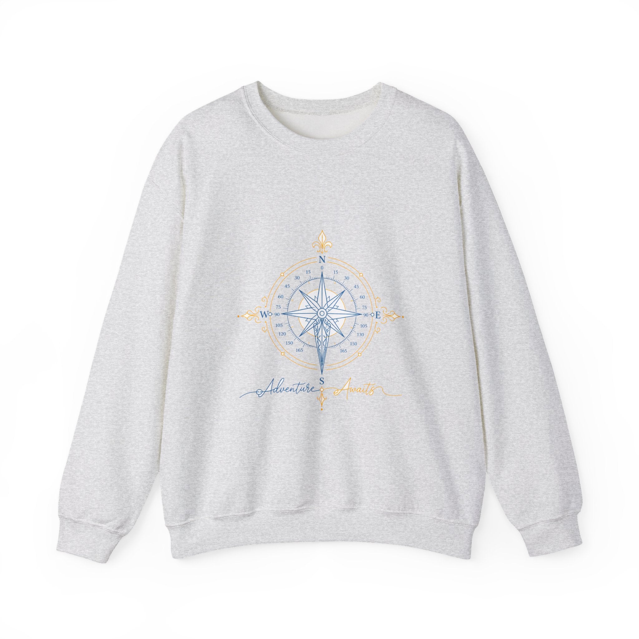 Matching Couple Sweatshirt - Compass North & South Matching Couple Comfort Colors Crew Minimalist Art His Hers Christmas Gift - Design B