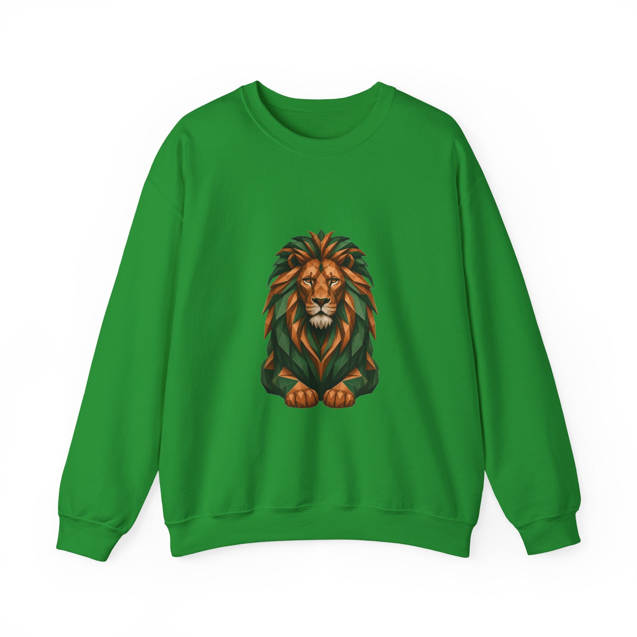 Matching Couple Sweatshirt - Lion & Lamb Matching Couple Comfort Colors Crew Geometric Art His Hers Love Gift - Design A
