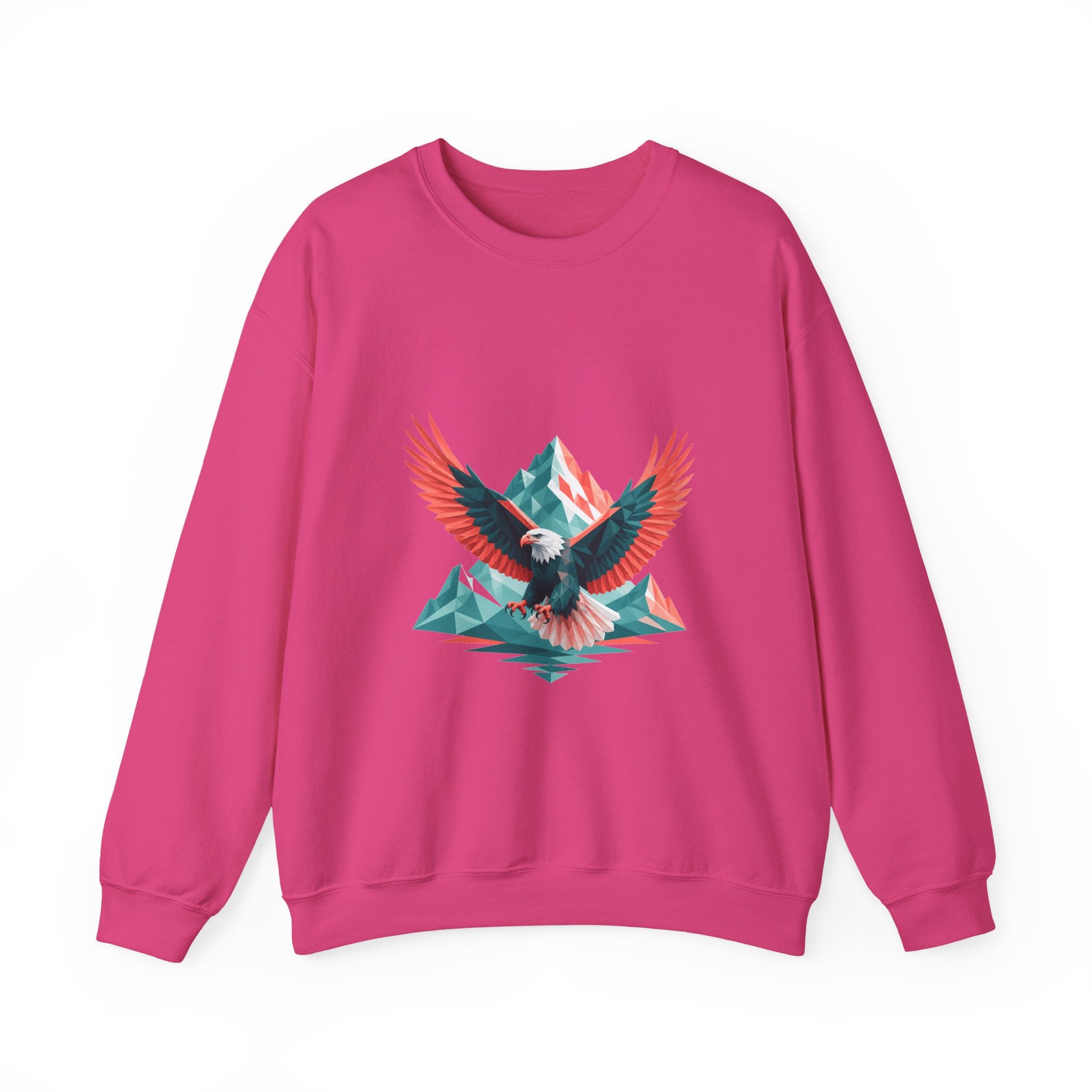 Matching Couple Sweatshirt - Eagle & Whale Matching Couple Comfort Colors Crew Geometric Art His Hers Love Gift - Design A