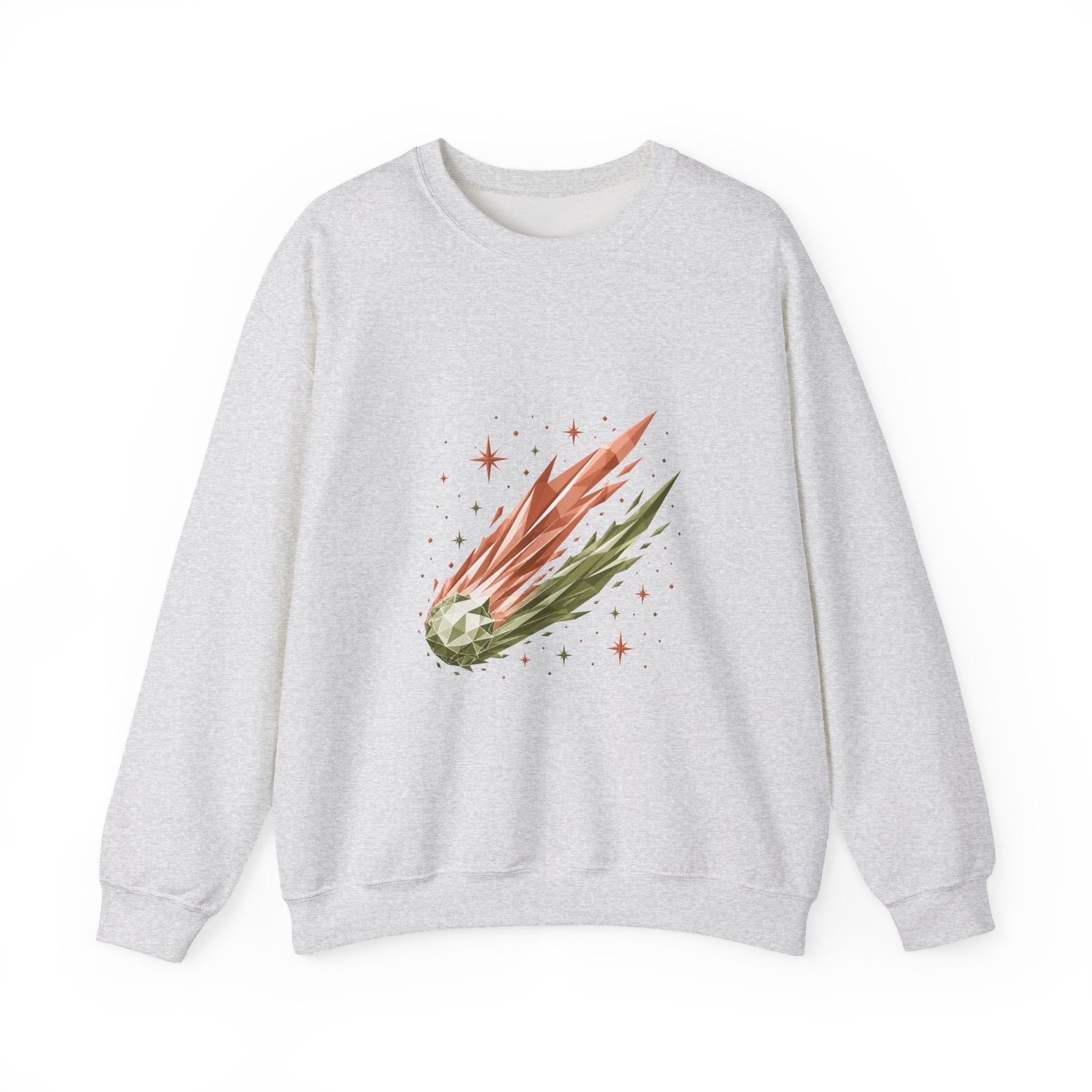 Matching Couple Sweatshirt - Comet & Asteroid Matching Couple Crewneck Sweatshirt Geometric Art His Hers Couple Gift - Design A