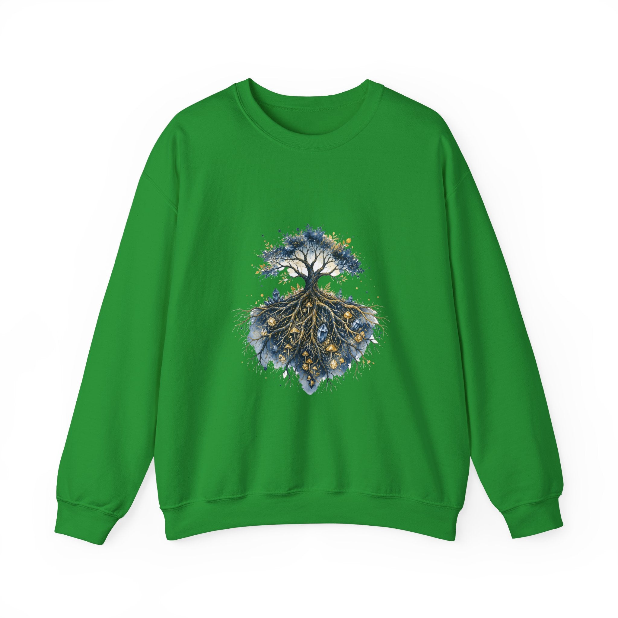 Matching Couple Sweatshirt - Ancient Oak & Deep Roots Matching Couple Premium Fleece Sweatshirt Watercolor Art His Hers Birthday Gift - Design B
