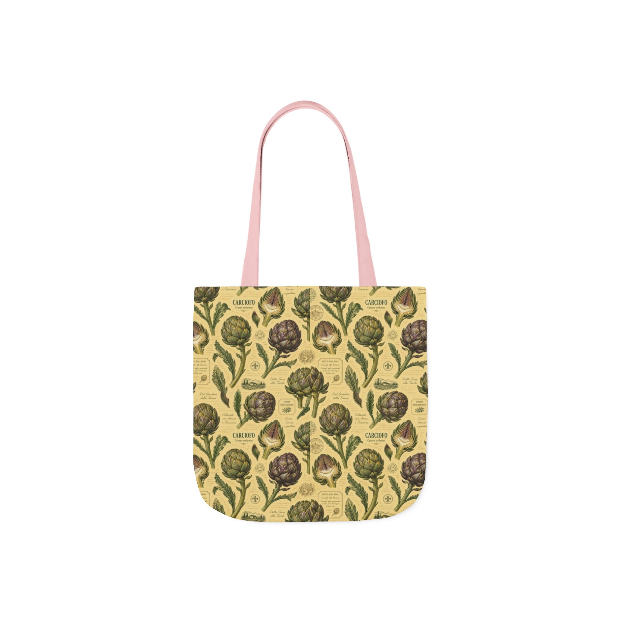 Globe Artichokes Canvas Tote Bag Mediterranean Kitchen Botanical Design Italian Cottagecore Gift