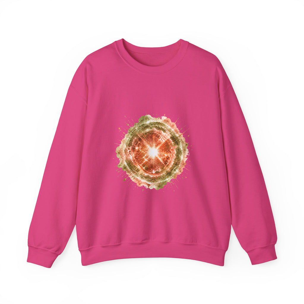 Matching Couple Sweatshirt - Galaxy & Supernova Matching Couple Crewneck Sweatshirt Watercolor Art His Hers Engagement Gift - Design B