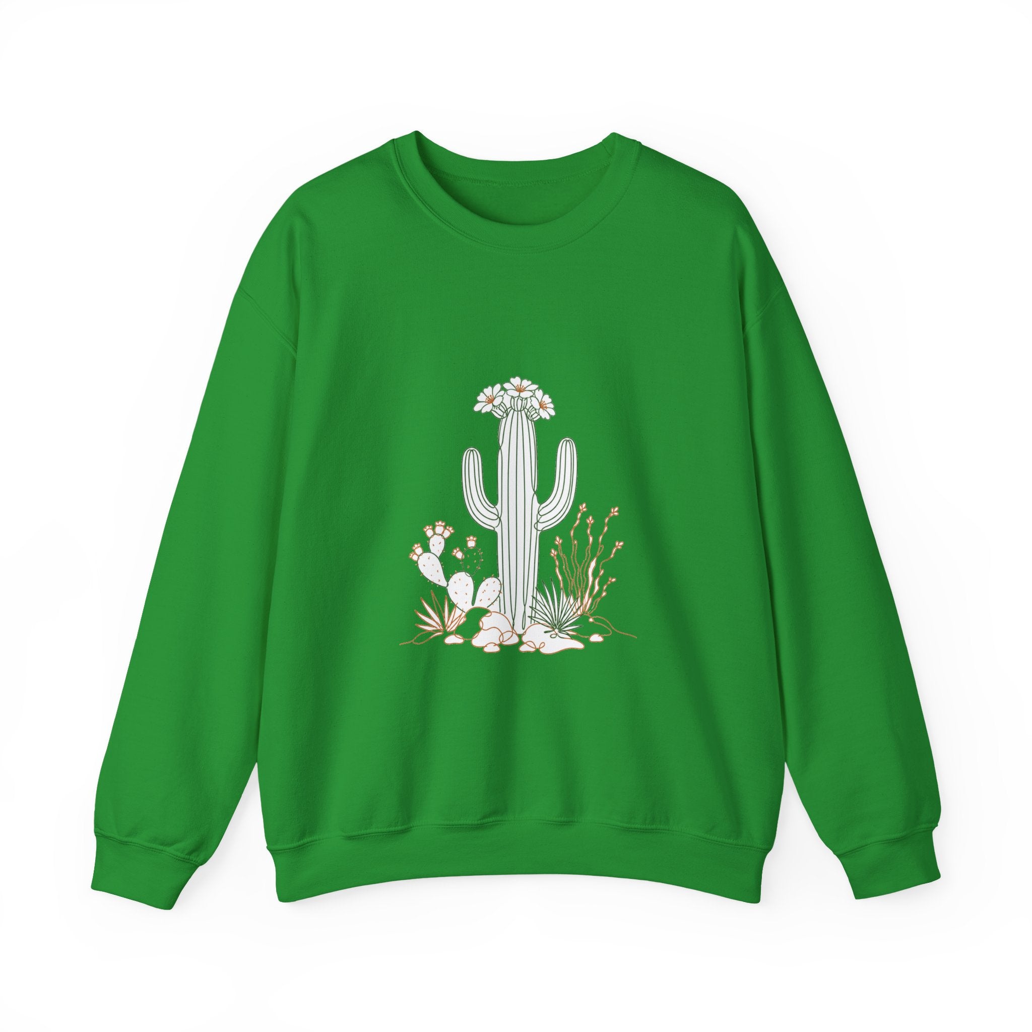 Matching Couple Sweatshirt - Desert & Rainforest Matching Couple Crewneck Sweatshirt Minimalist Art His Hers Valentine Gift - Design A
