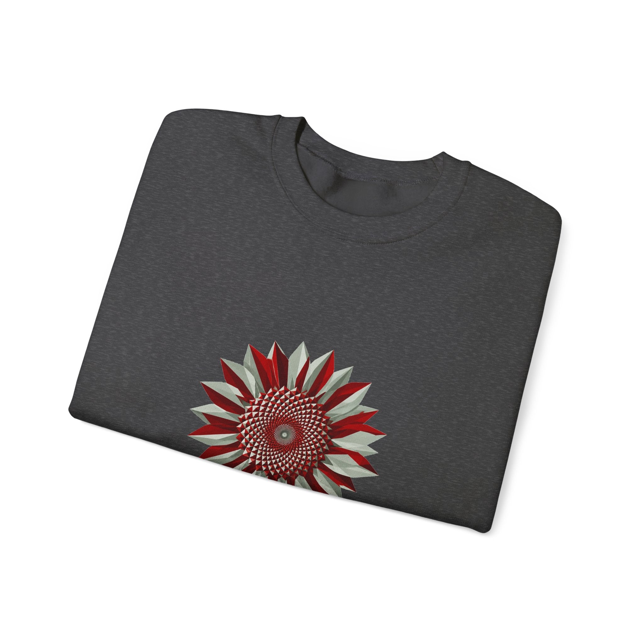 Matching Couple Sweatshirt - Sunflower & Moonflower Matching Couple Comfort Colors Crew Geometric Art His Hers Love Gift - Design A
