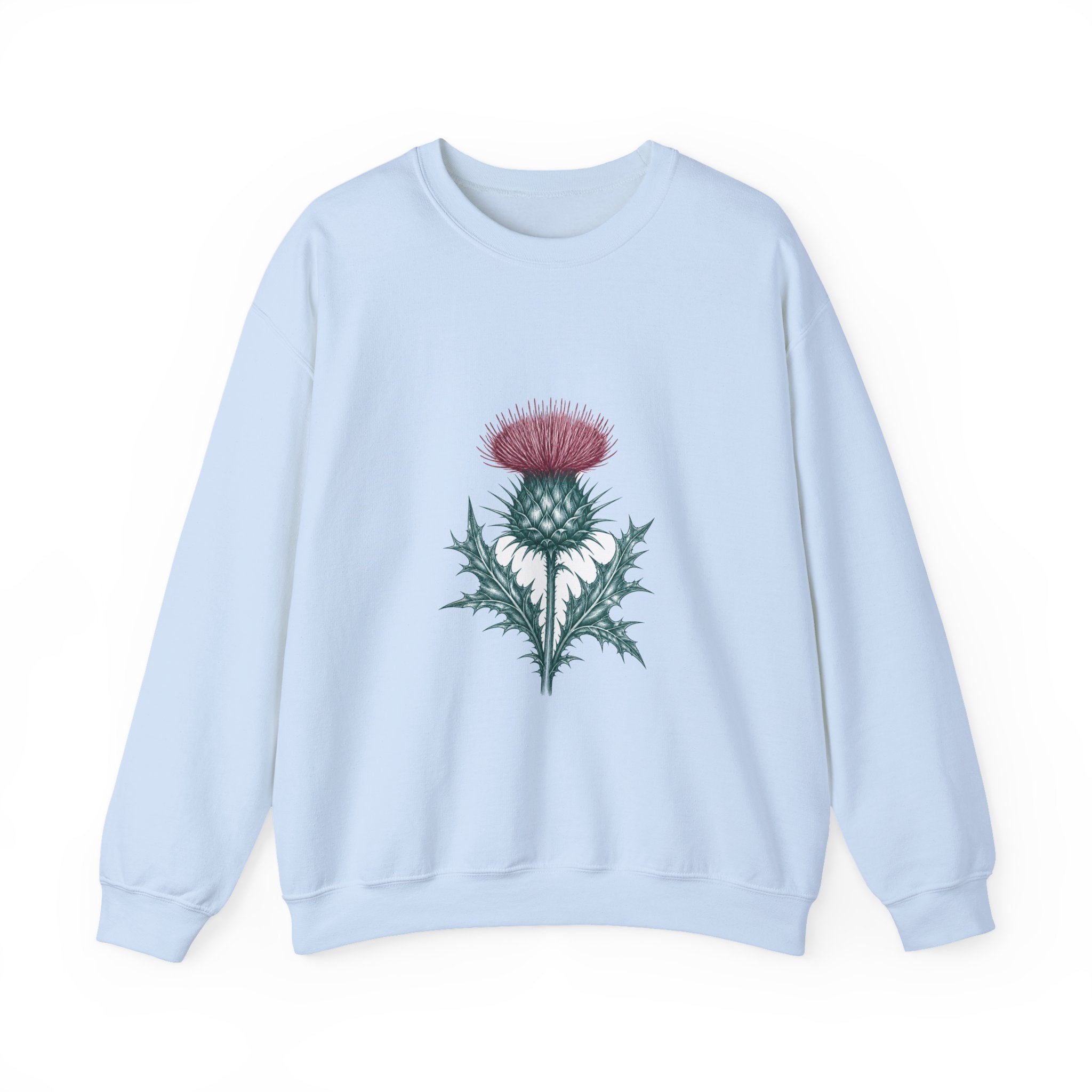 Matching Couple Sweatshirt - Lavender & Thistle Matching Couple Comfort Colors Crew Hand-Drawn Art His Hers Anniversary Gift - Design B