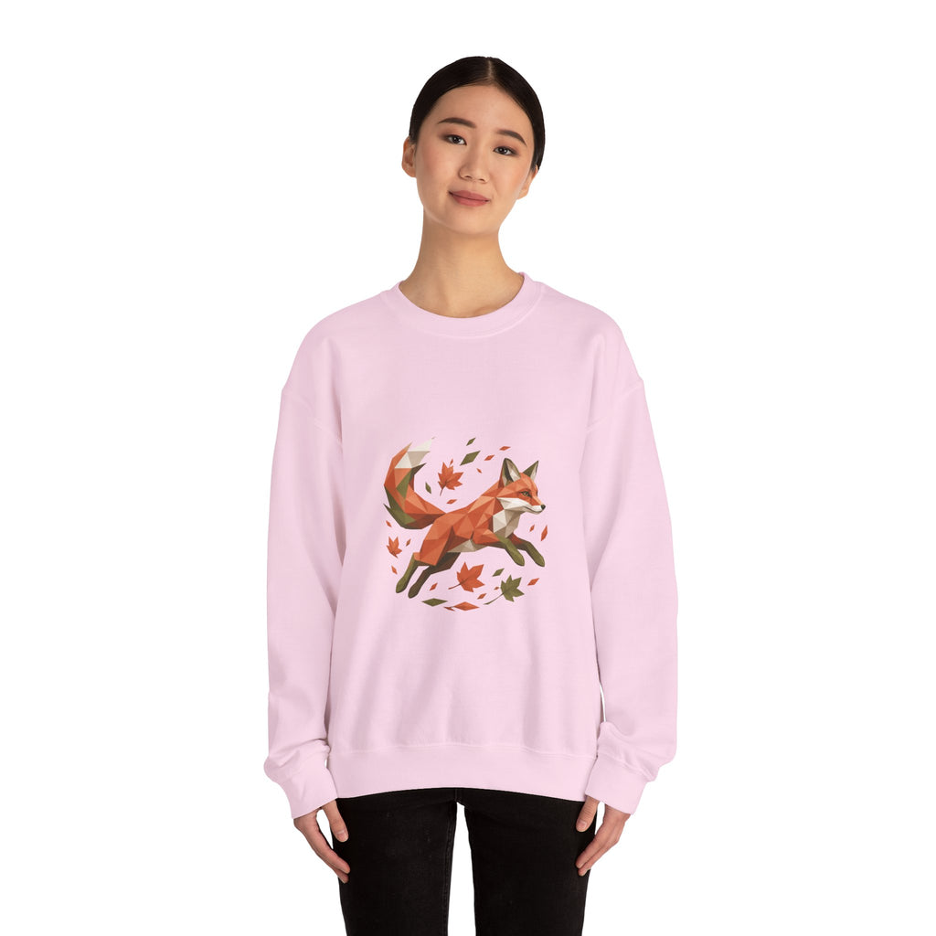 Matching Couple Sweatshirt - Fox & Rabbit Matching Couple Comfort Colors Crew Geometric Art His Hers Love Gift - Design A