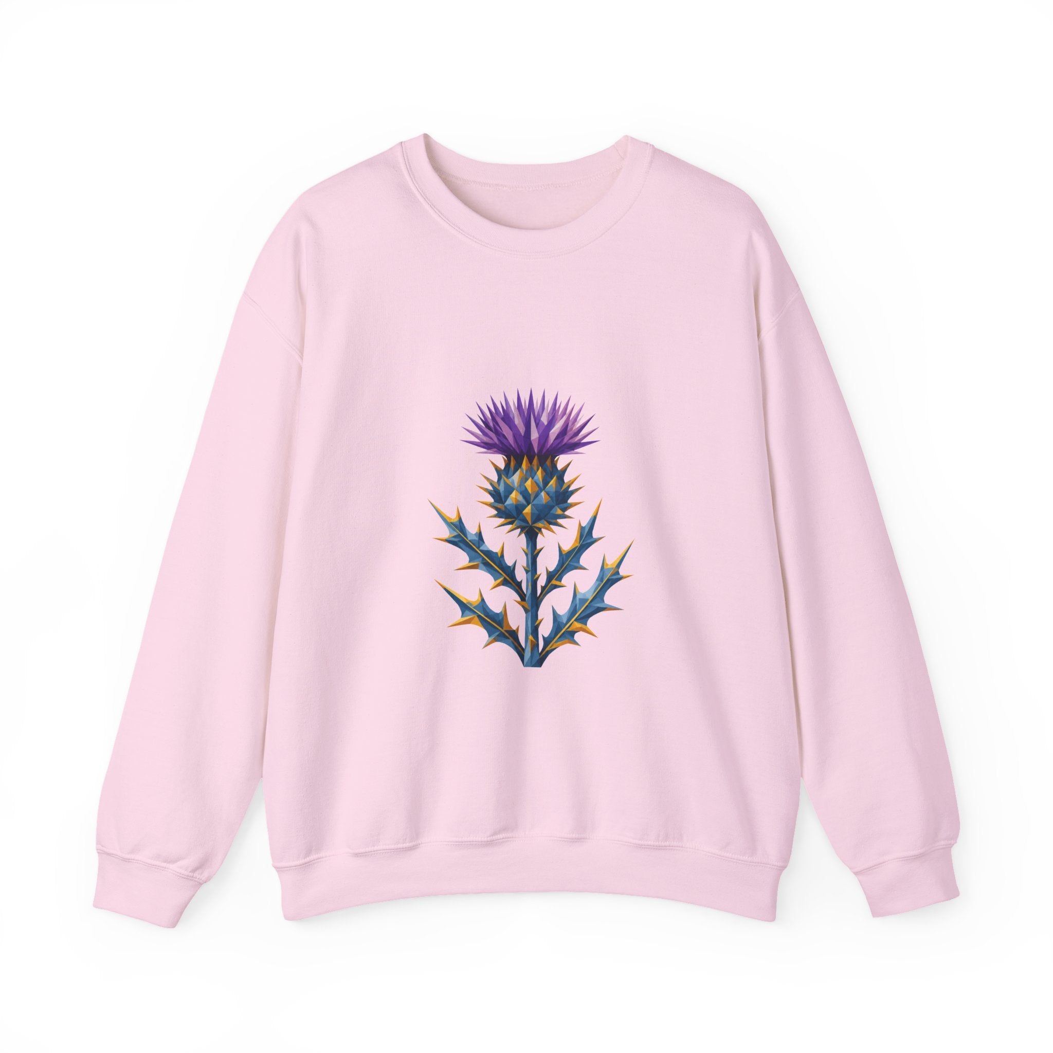 Matching Couple Sweatshirt - Lavender & Thistle Matching Couple Crewneck Sweatshirt Geometric Art His Hers Couple Gift - Design B