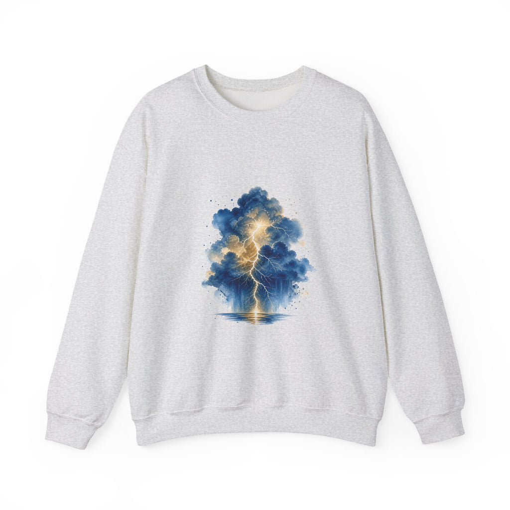 Matching Couple Sweatshirt - Storm & Rainbow Matching Couple Comfort Colors Crew Watercolor Art His Hers Birthday Gift - Design A