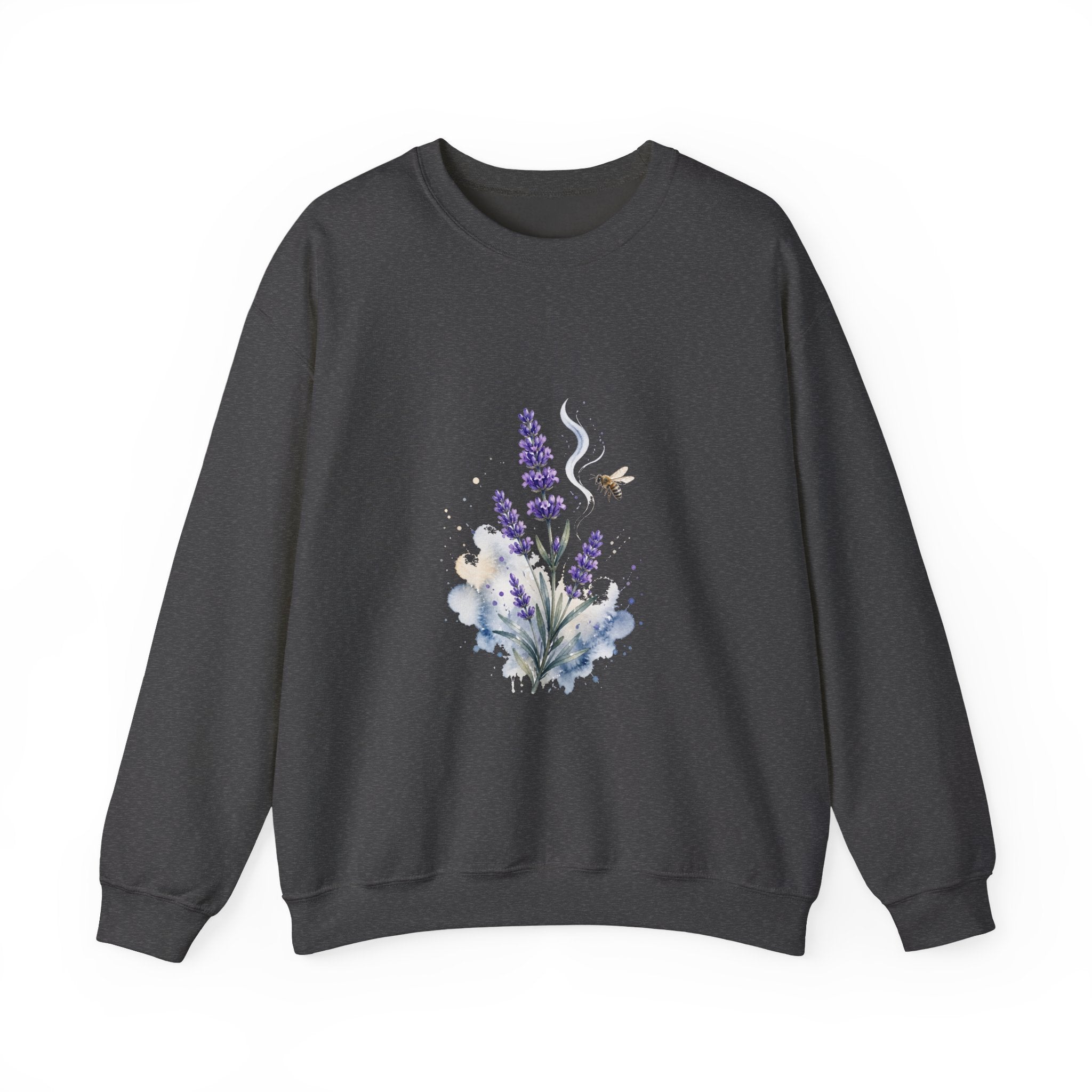 Matching Couple Sweatshirt - Lavender & Thistle Matching Couple Premium Fleece Sweatshirt Watercolor Art His Hers Birthday Gift - Design A