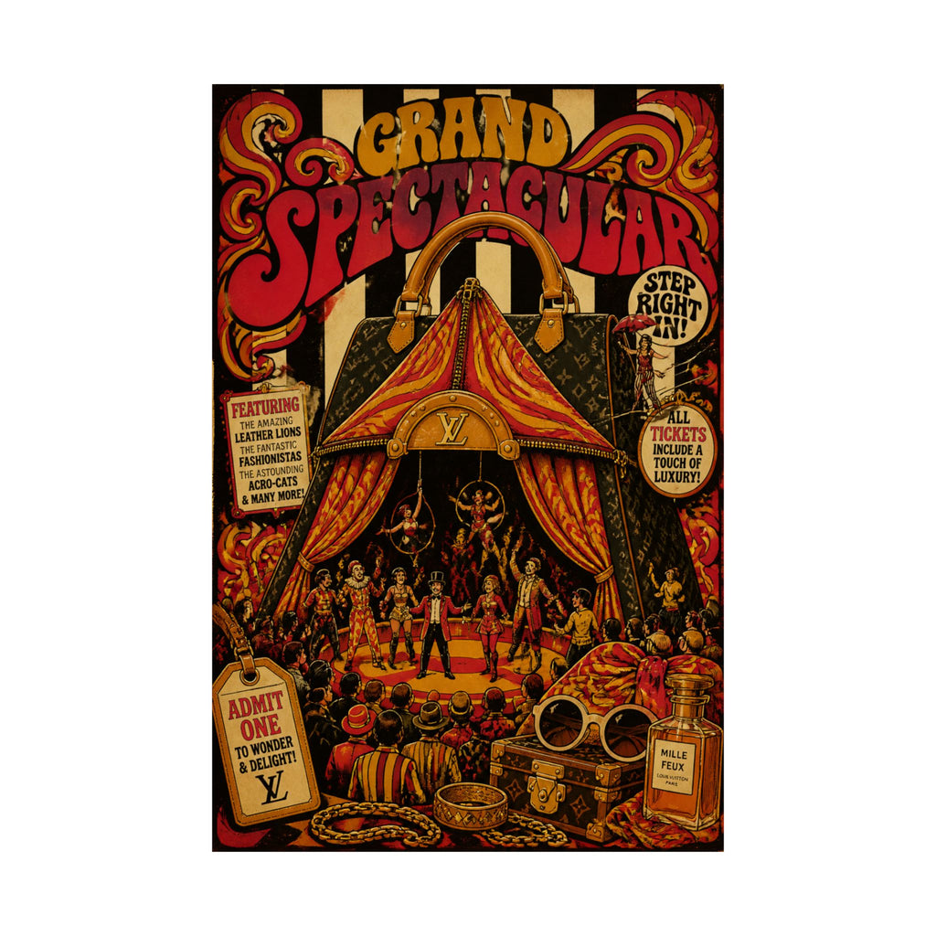 Handbag Big Top Wall Art Poster 24×36 Psychedelic Dining Room Decor Maximalist Print