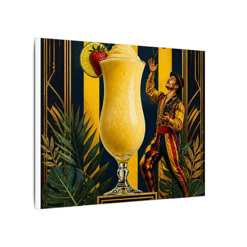 Daiquiri Fruit Juggler Wall Art Canvas 24×36 Art Deco Bar Area Decor Maximalist Print