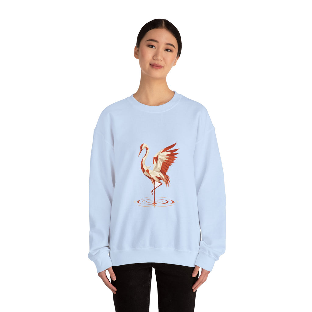 Matching Couple Sweatshirt - Tiger & Crane Matching Couple Premium Fleece Sweatshirt Geometric Art His Hers Love Gift - Design B