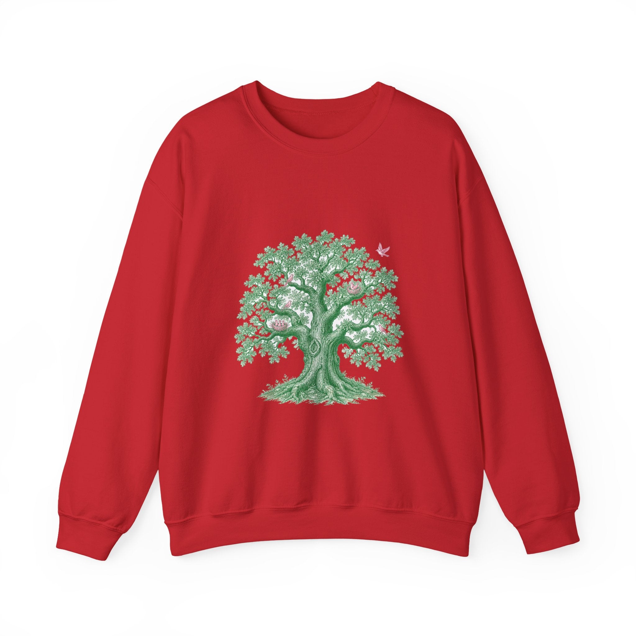 Matching Couple Sweatshirt - Ancient Oak & Deep Roots Matching Couple Crewneck Sweatshirt Vintage Art His Hers Wedding Gift - Design A