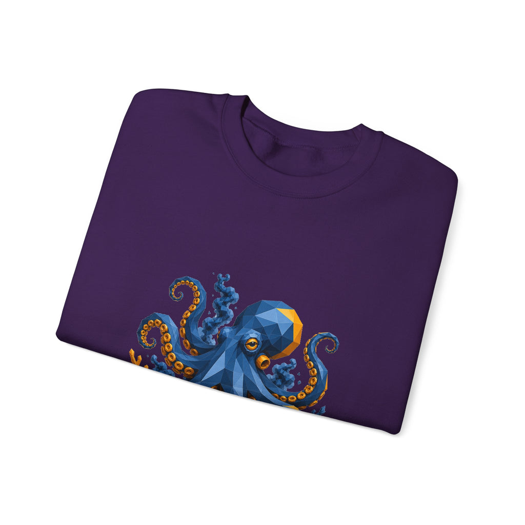 Matching Couple Sweatshirt - Octopus & Jellyfish Matching Couple Comfort Colors Crew Geometric Art His Hers Love Gift - Design A