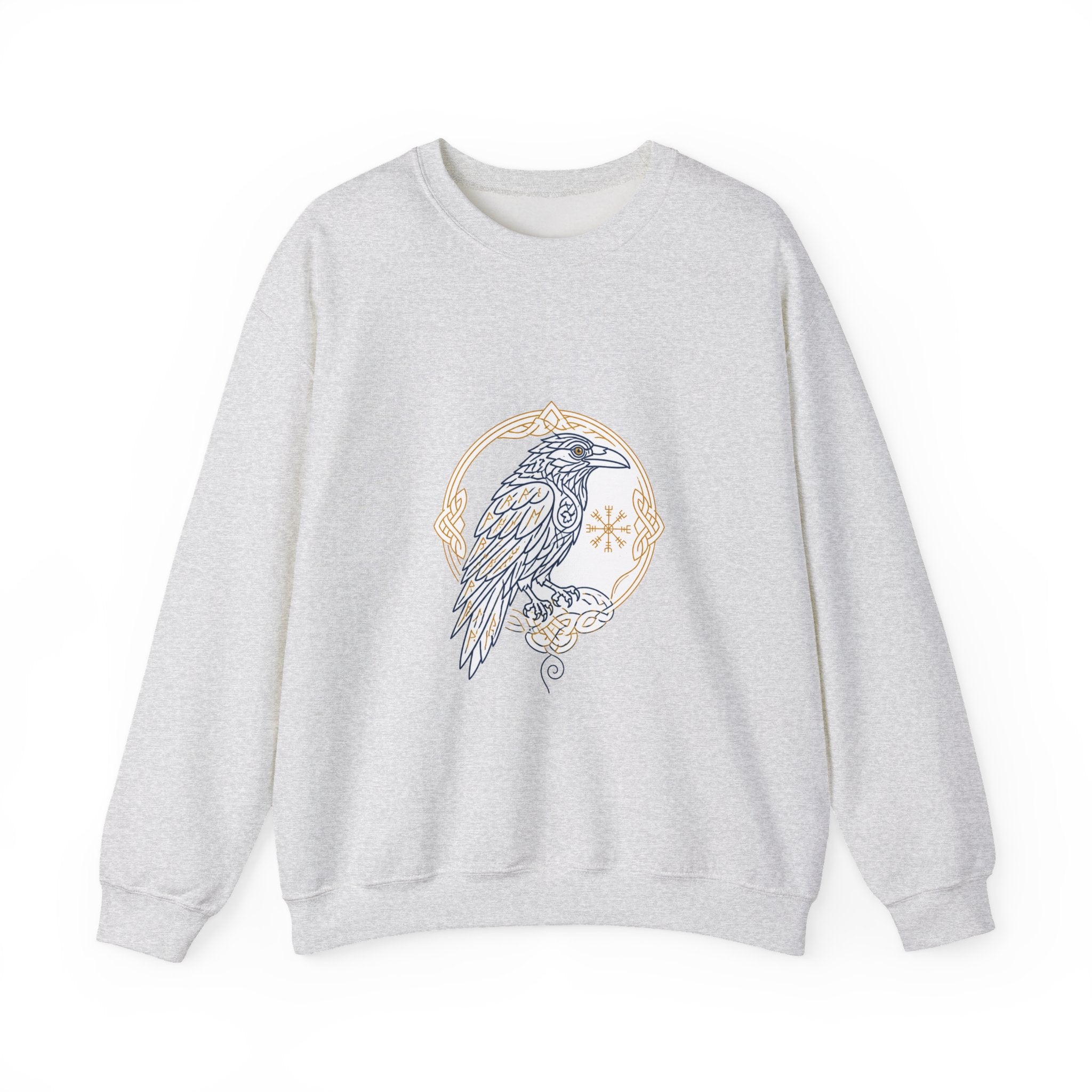 Matching Couple Sweatshirt - Huginn & Muninn Matching Couple Premium Fleece Sweatshirt Minimalist Art His Hers Christmas Gift - Design A