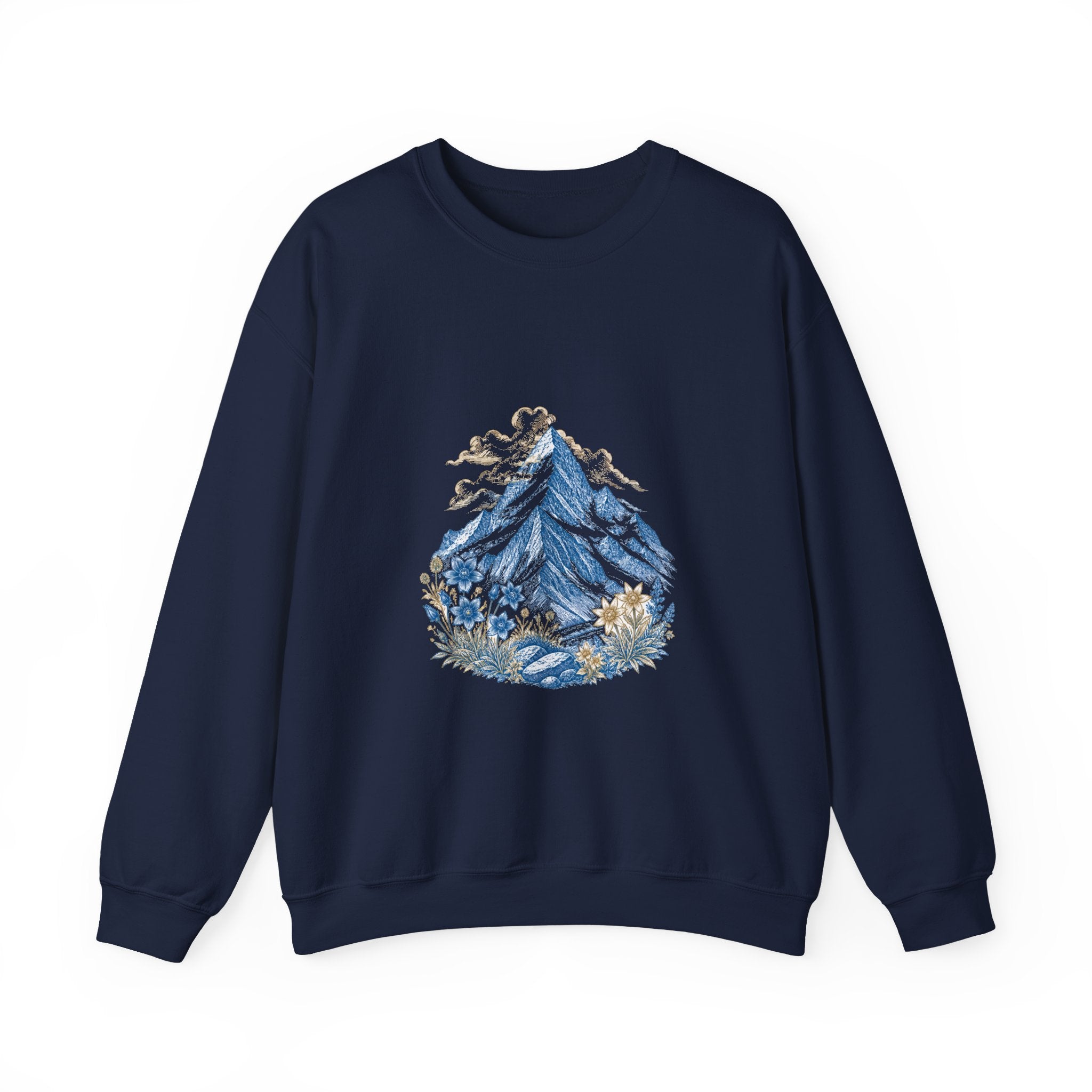Matching Couple Sweatshirt - Mountain & Ocean Matching Couple Comfort Colors Crew Vintage Art His Hers Honeymoon Gift - Design A