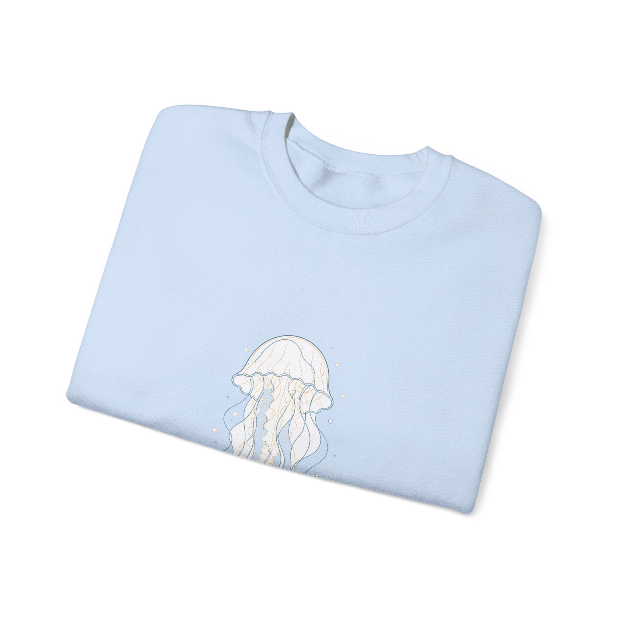 Matching Couple Sweatshirt - Octopus & Jellyfish Matching Couple Crewneck Sweatshirt Minimalist Art His Hers Valentine Gift - Design B