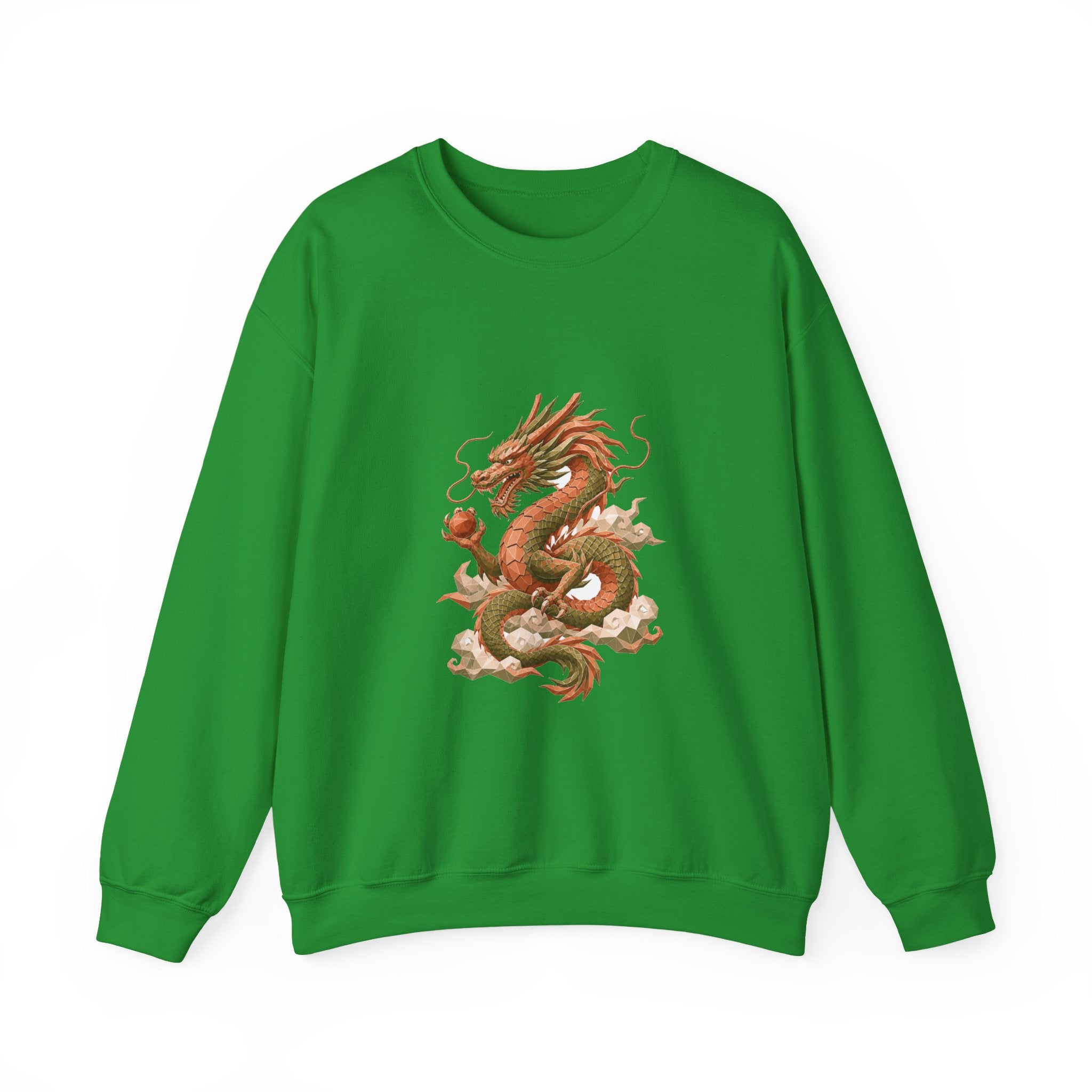 Matching Couple Sweatshirt - Dragon & Phoenix Matching Couple Comfort Colors Crew Geometric Art His Hers Love Gift - Design A