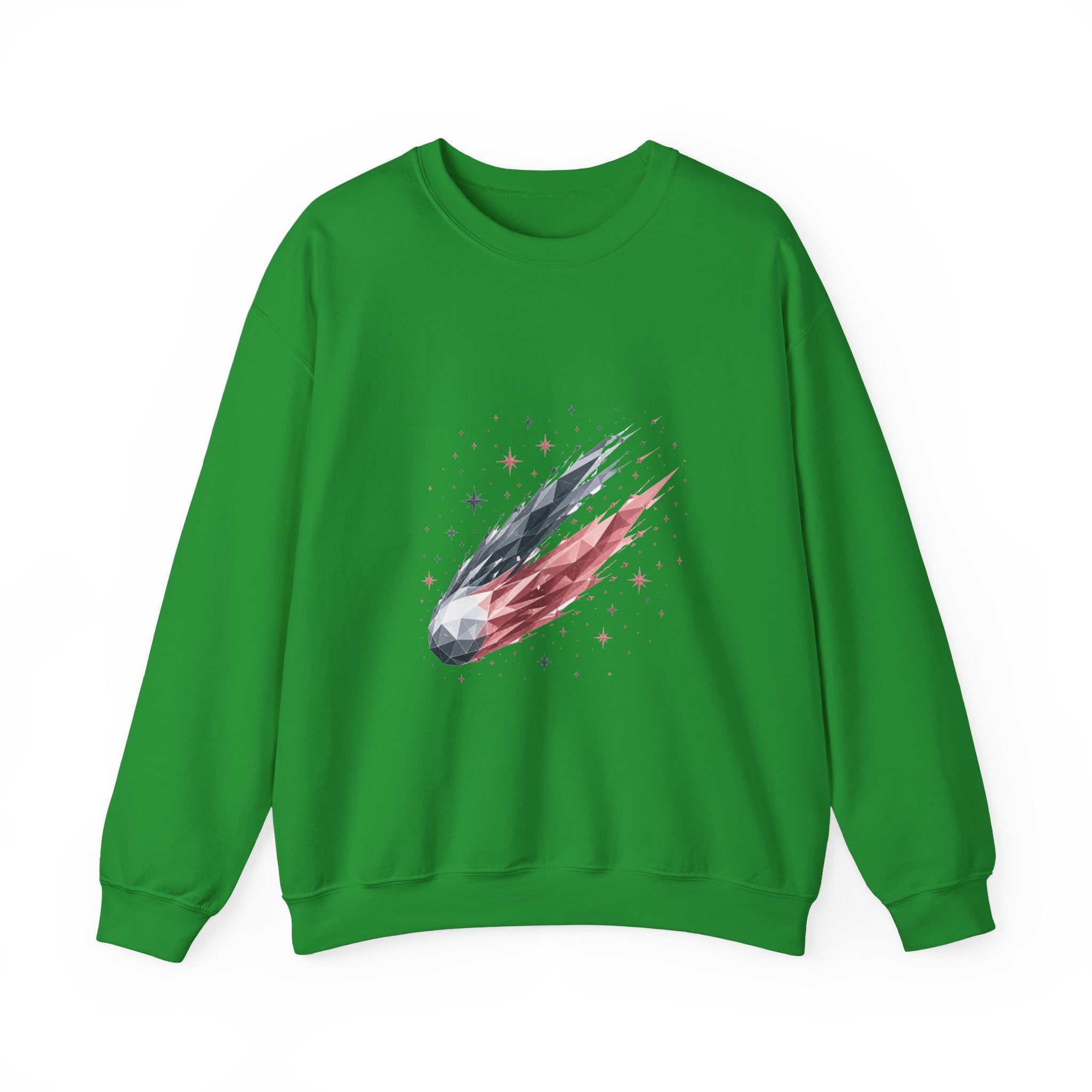 Matching Couple Sweatshirt - Comet & Asteroid Matching Couple Premium Fleece Sweatshirt Geometric Art His Hers Love Gift - Design A