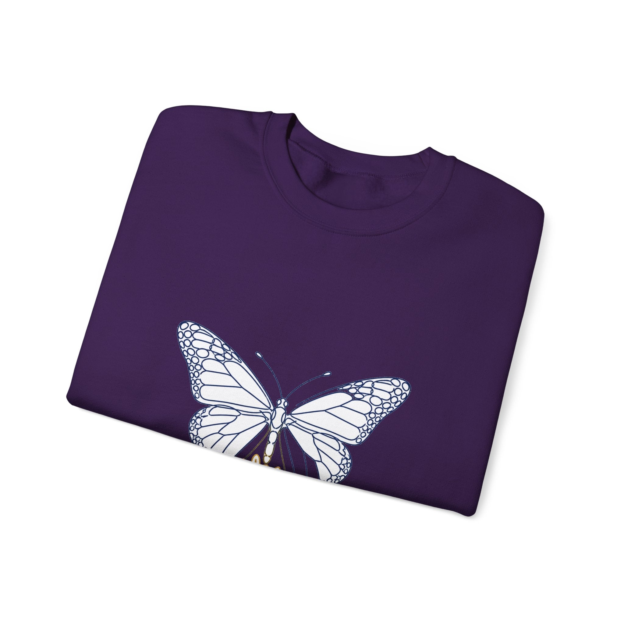 Matching Couple Sweatshirt - Butterfly & Moth Matching Couple Premium Fleece Sweatshirt Minimalist Art His Hers Christmas Gift - Design A