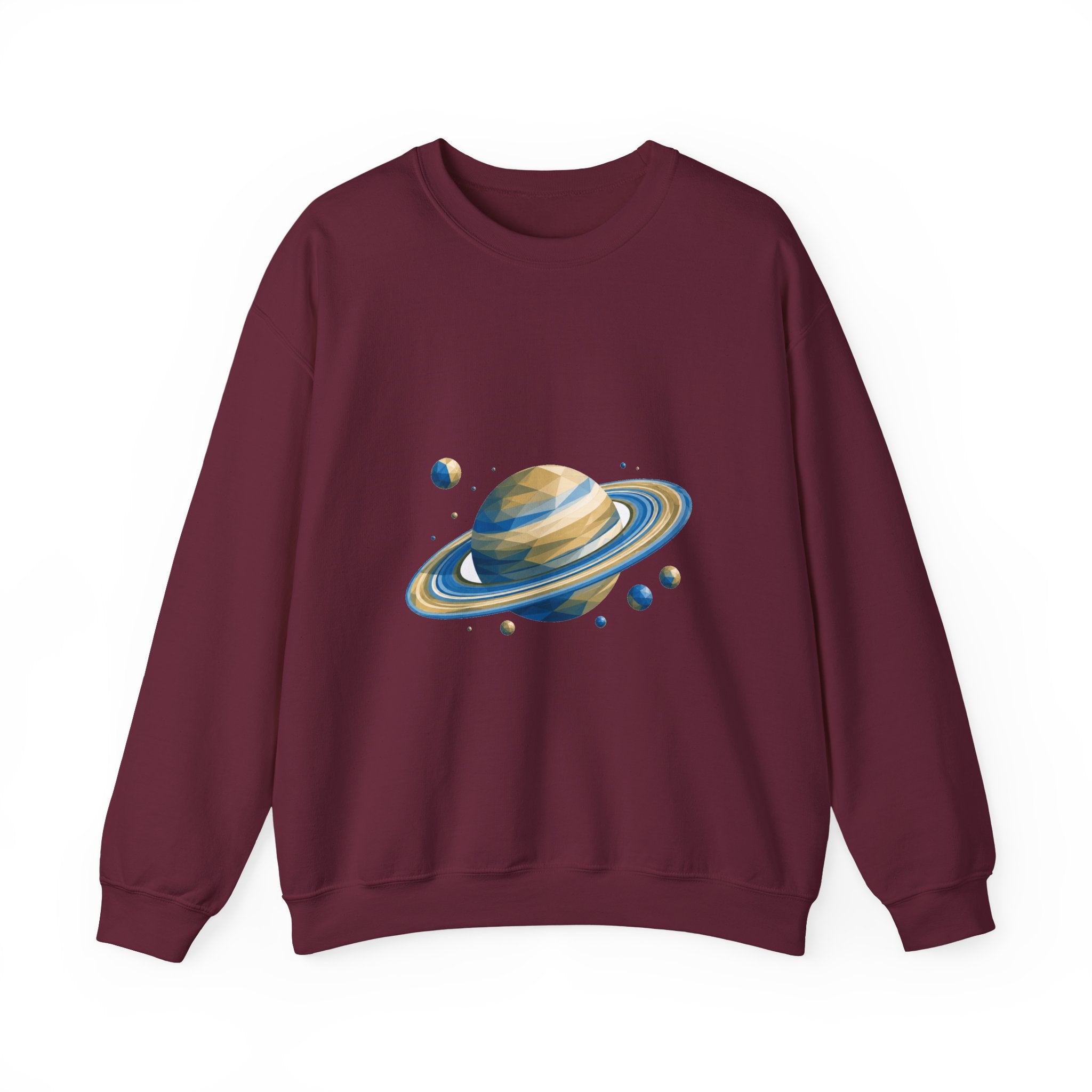 Matching Couple Sweatshirt - Saturn & Jupiter Matching Couple Premium Fleece Sweatshirt Geometric Art His Hers Love Gift - Design A
