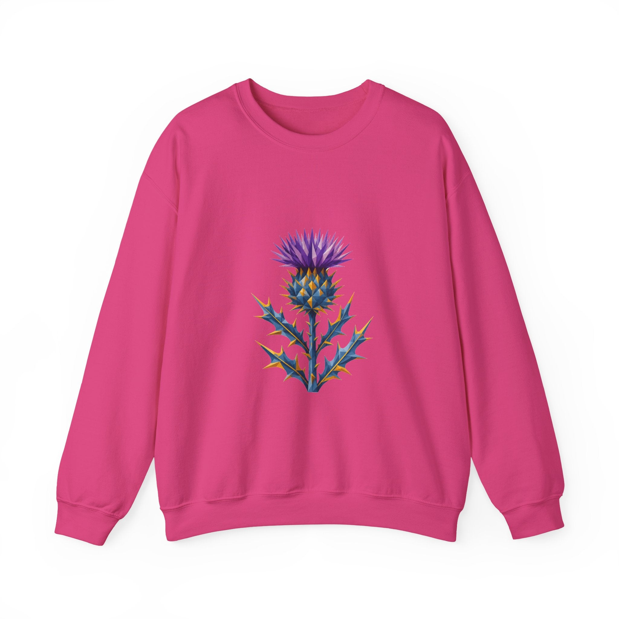 Matching Couple Sweatshirt - Lavender & Thistle Matching Couple Crewneck Sweatshirt Geometric Art His Hers Couple Gift - Design B