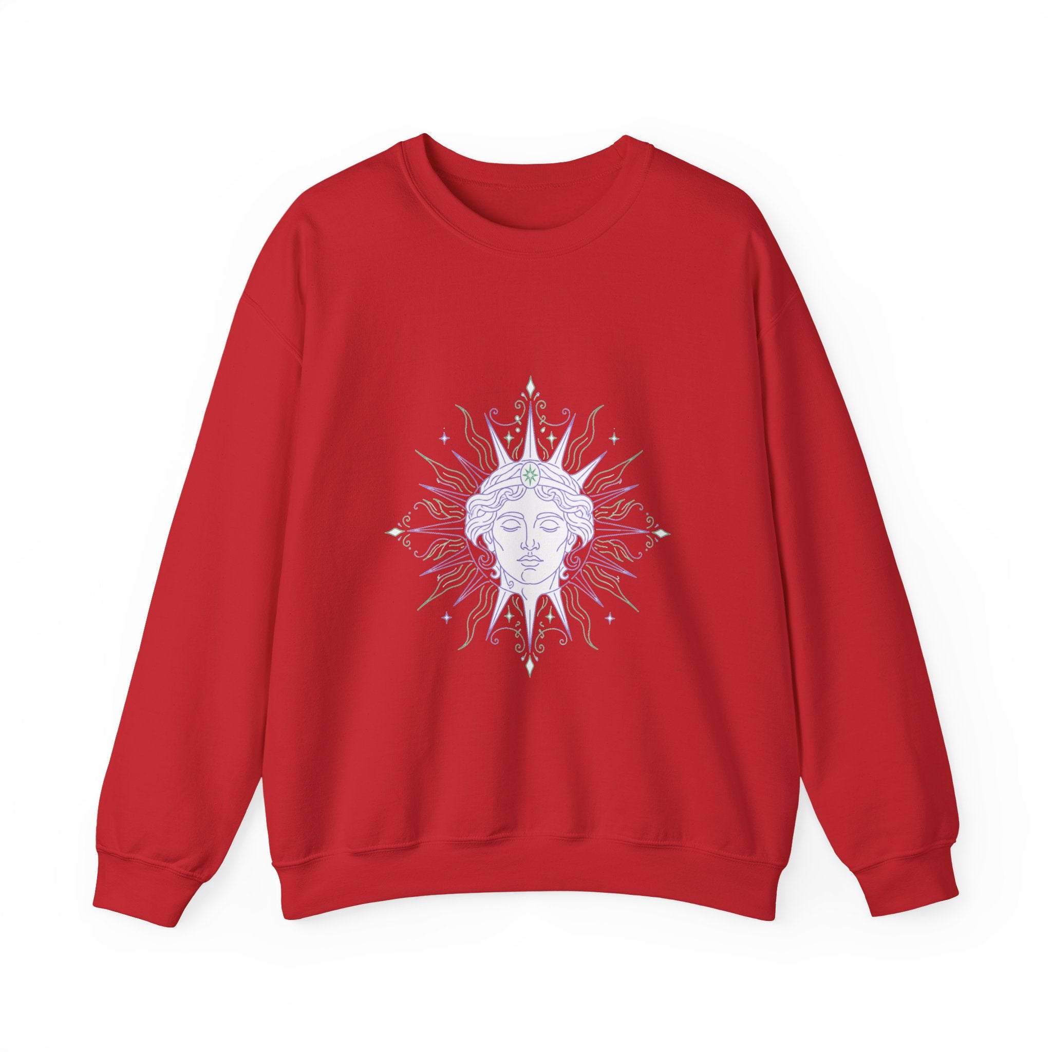 Matching Couple Sweatshirt - Helios & Selene Matching Couple Premium Fleece Sweatshirt Minimalist Art His Hers Christmas Gift - Design A