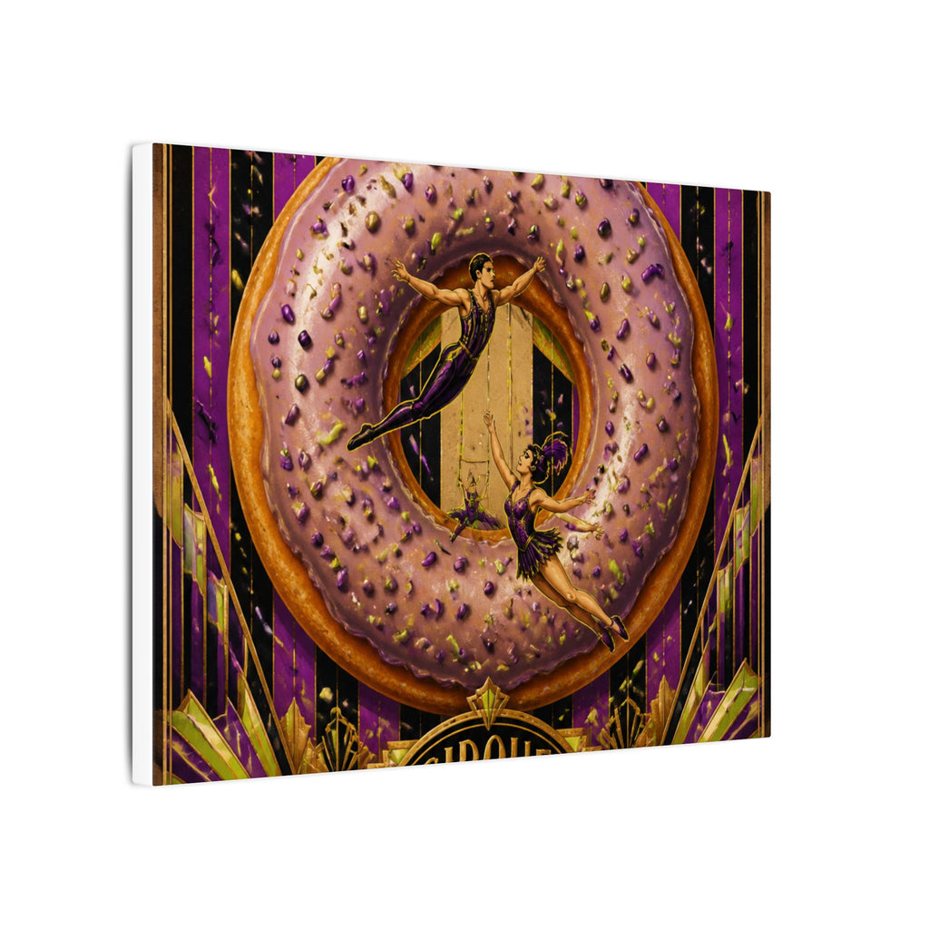 Donut Circus Ring Wall Art Canvas 16×20 Art Deco Entryway Decor Maximalist Print