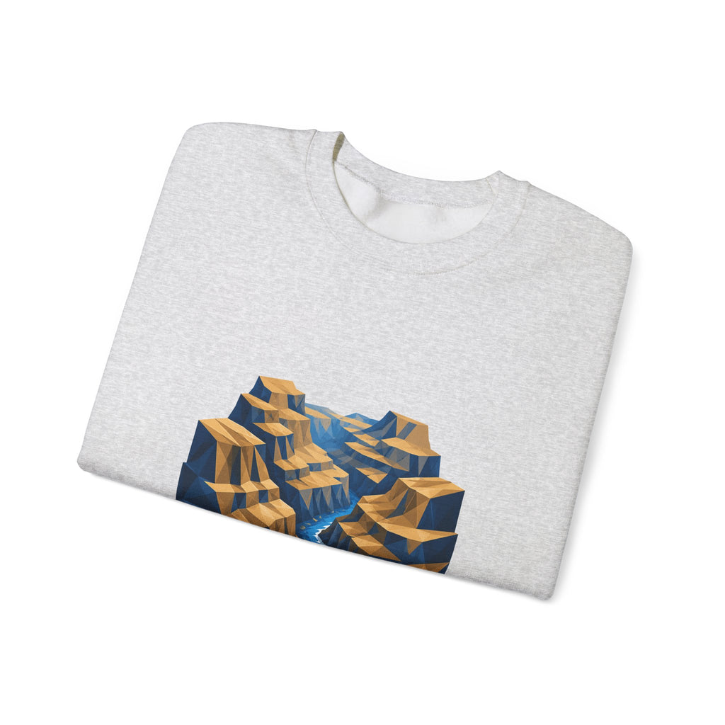 Matching Couple Sweatshirt - Lavender Fields & Canyon Matching Couple Comfort Colors Crew Geometric Art His Hers Love Gift - Design B