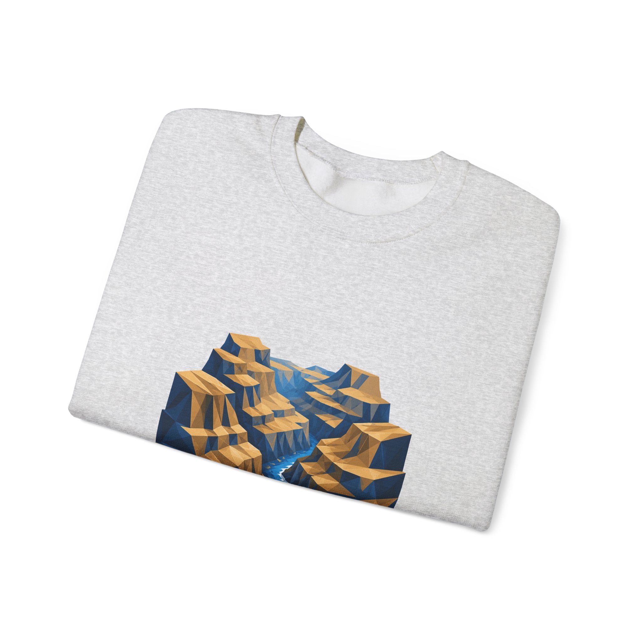Matching Couple Sweatshirt - Lavender Fields & Canyon Matching Couple Comfort Colors Crew Geometric Art His Hers Love Gift - Design B