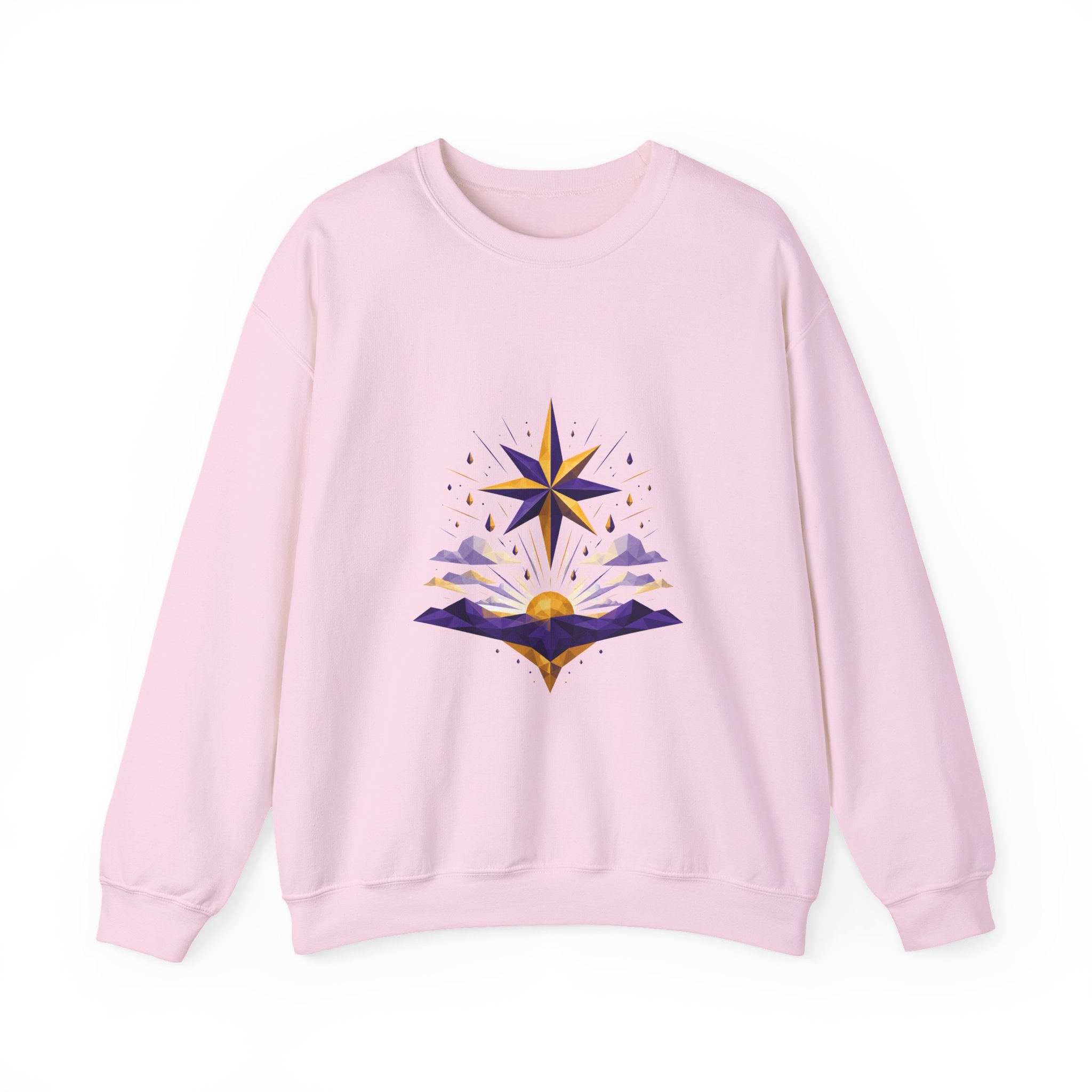Matching Couple Sweatshirt - Evening & Morning Star Matching Couple Premium Fleece Sweatshirt Geometric Art His Hers Love Gift - Design B