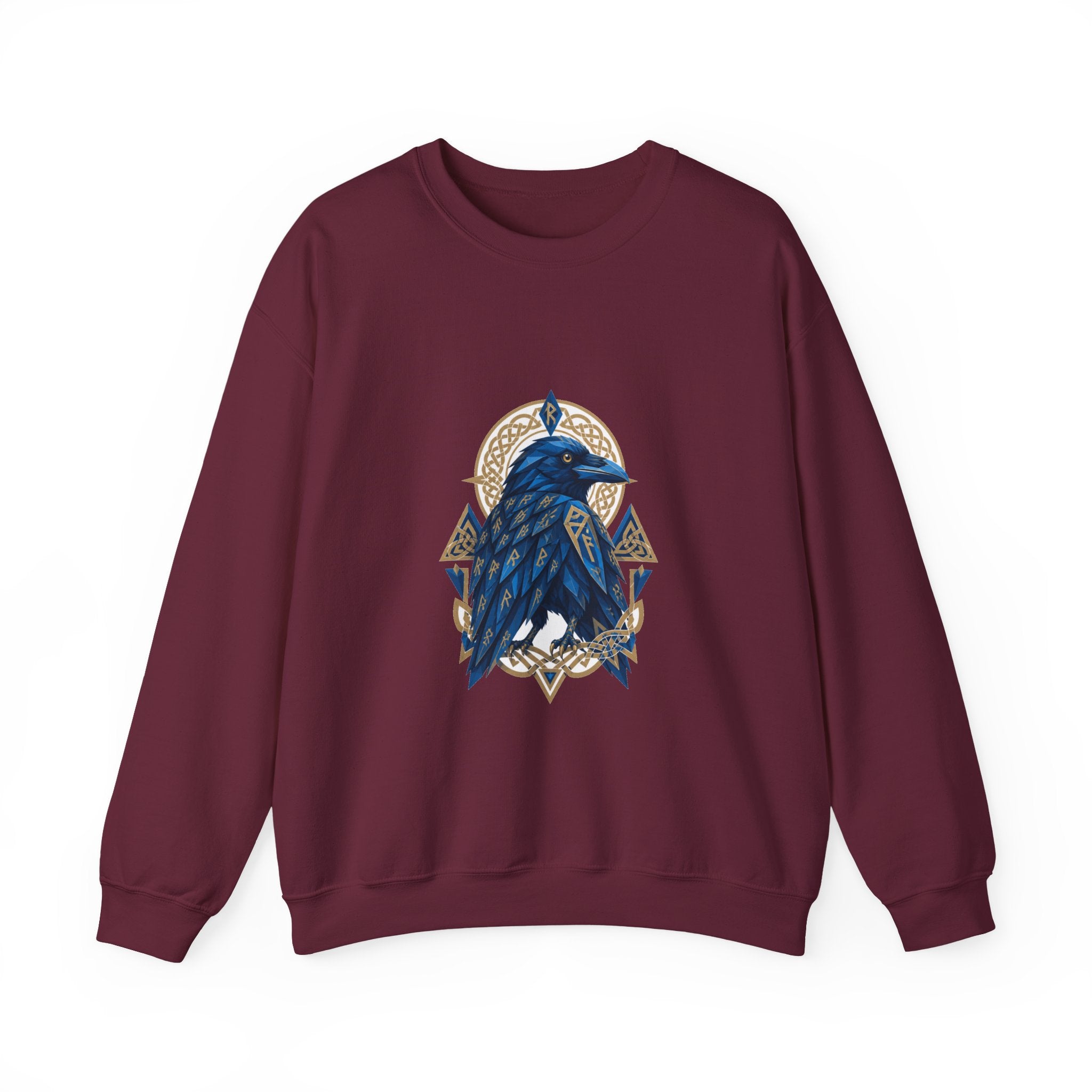 Matching Couple Sweatshirt - Huginn & Muninn Matching Couple Crewneck Sweatshirt Geometric Art His Hers Couple Gift - Design A