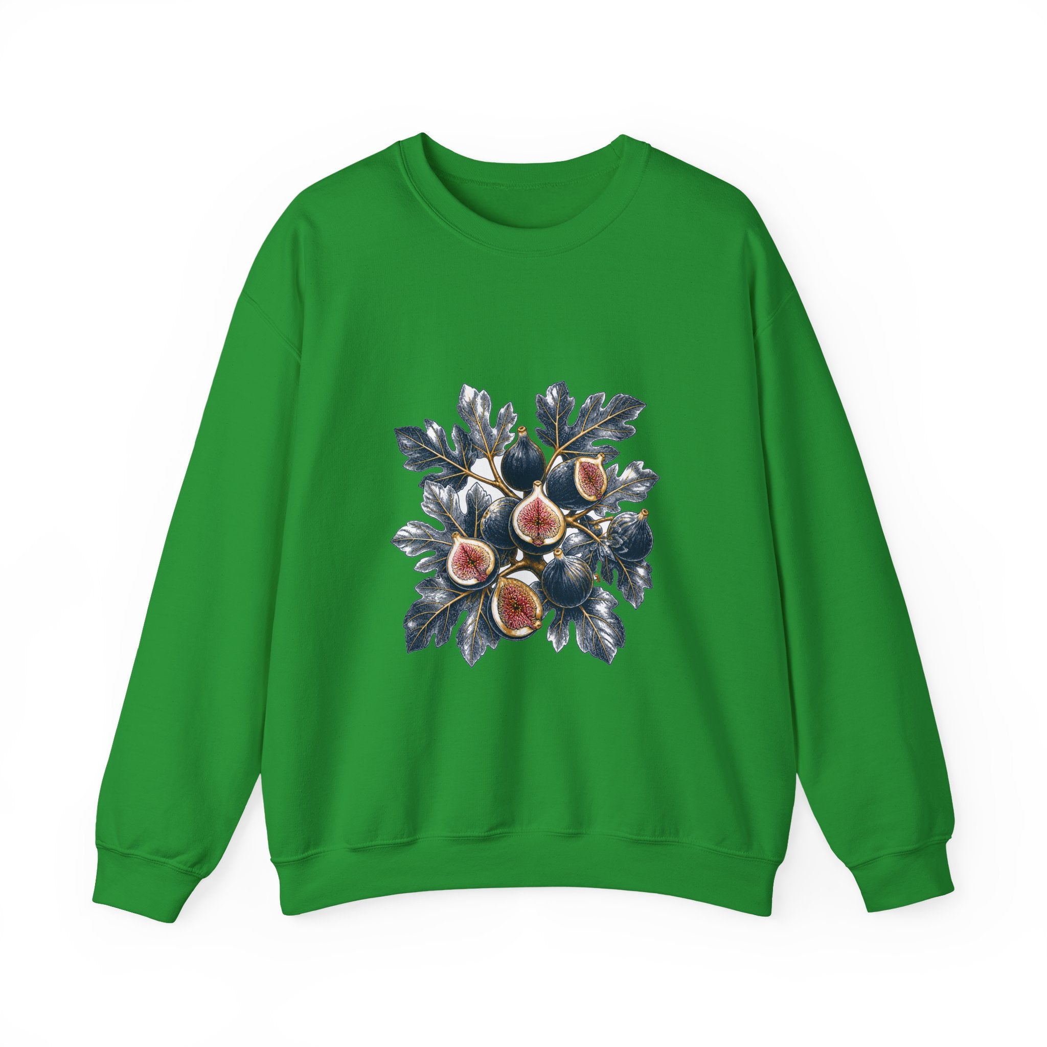 Matching Couple Sweatshirt - Olive Branch & Fig Matching Couple Crewneck Sweatshirt Hand-Drawn Art His Hers Best Friend Gift - Design B