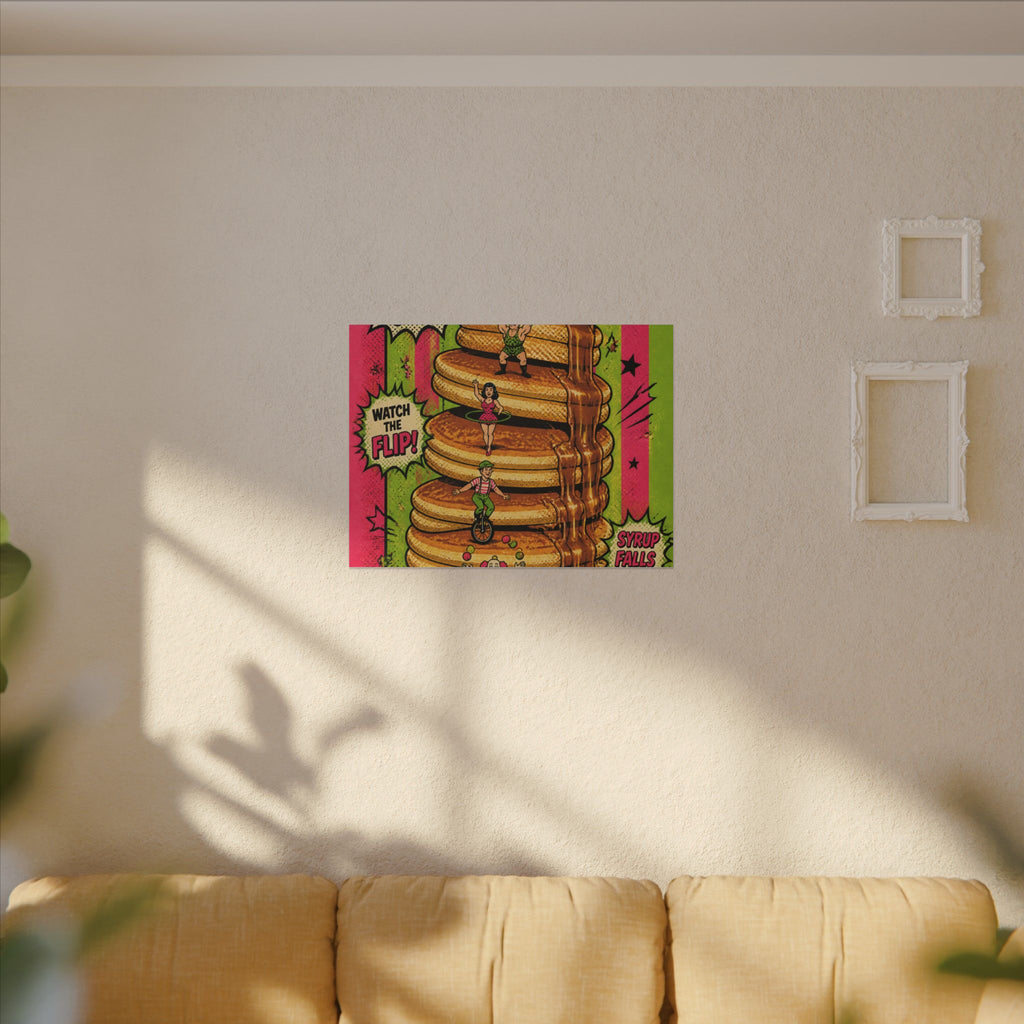 Pancake Stack Platform Wall Art Canvas 16×20 Pop Art Living Room Decor Maximalist Print