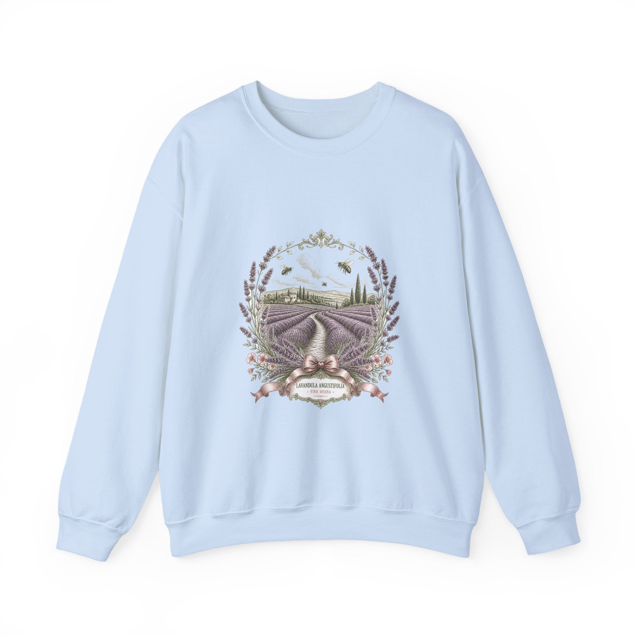 Matching Couple Sweatshirt - Lavender Fields & Canyon Matching Couple Comfort Colors Crew Vintage Art His Hers Honeymoon Gift - Design A