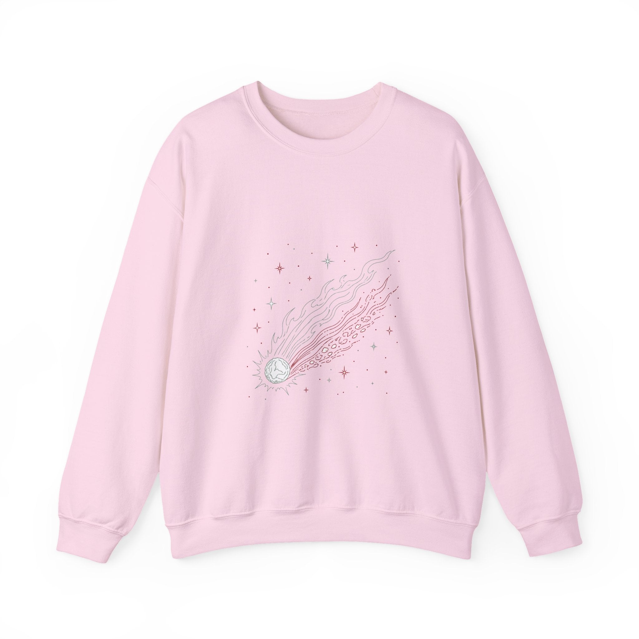 Matching Couple Sweatshirt - Comet & Asteroid Matching Couple Premium Fleece Sweatshirt Minimalist Art His Hers Christmas Gift - Design A