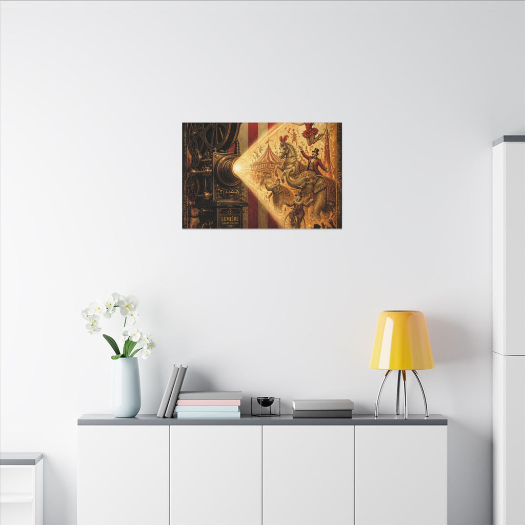 Film Camera Projector Show Wall Art Canvas 24×36 Baroque Studio Decor Maximalist Print