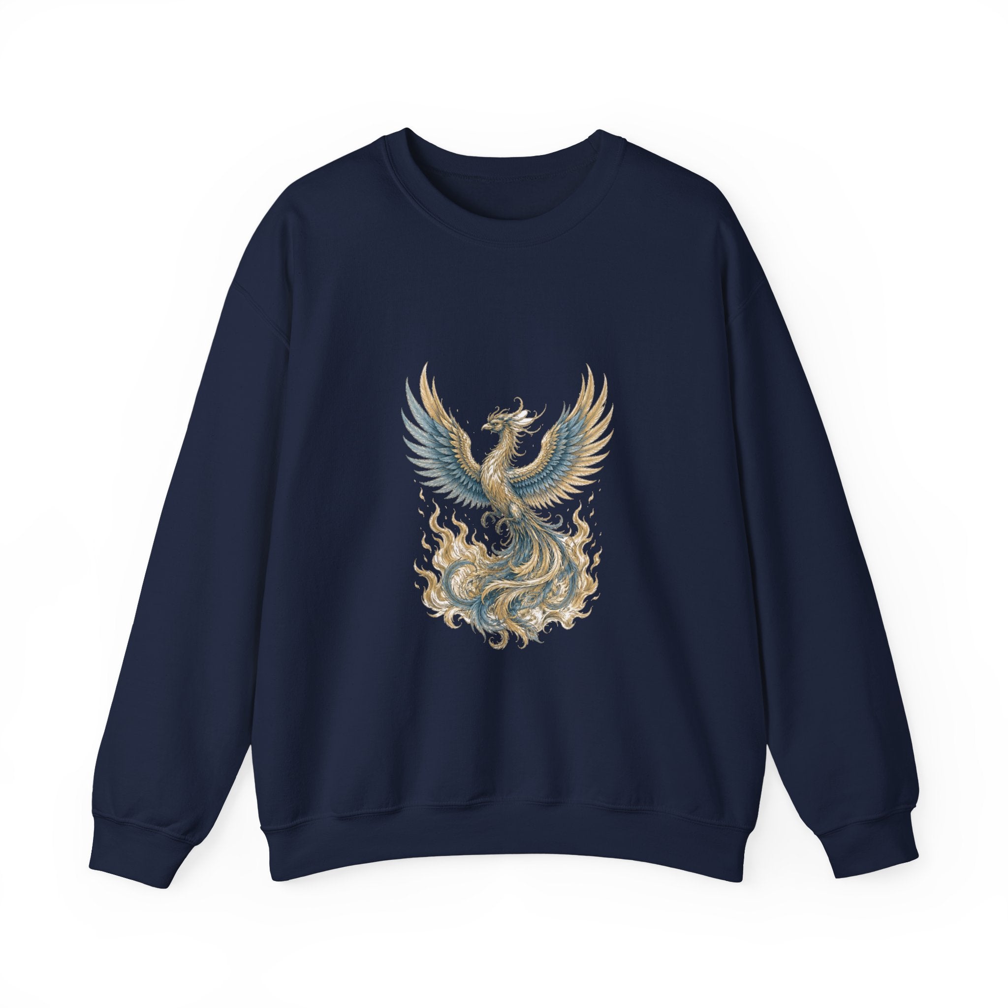 Matching Couple Sweatshirt - Dragon & Phoenix Matching Couple Crewneck Sweatshirt Hand-Drawn Art His Hers Best Friend Gift - Design B