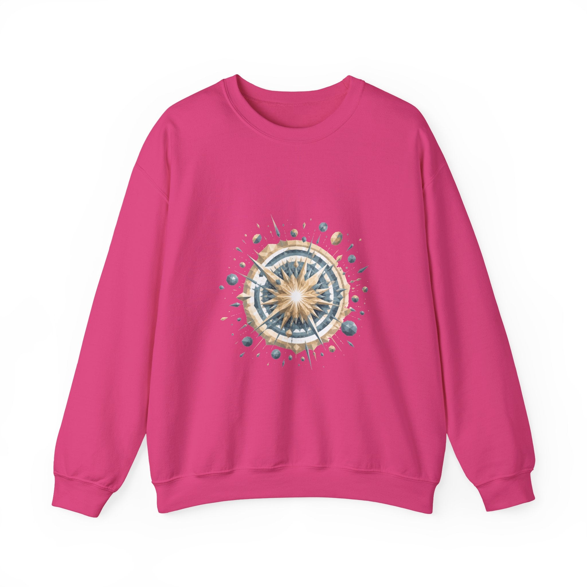 Matching Couple Sweatshirt - Galaxy & Supernova Matching Couple Premium Fleece Sweatshirt Geometric Art His Hers Love Gift - Design B