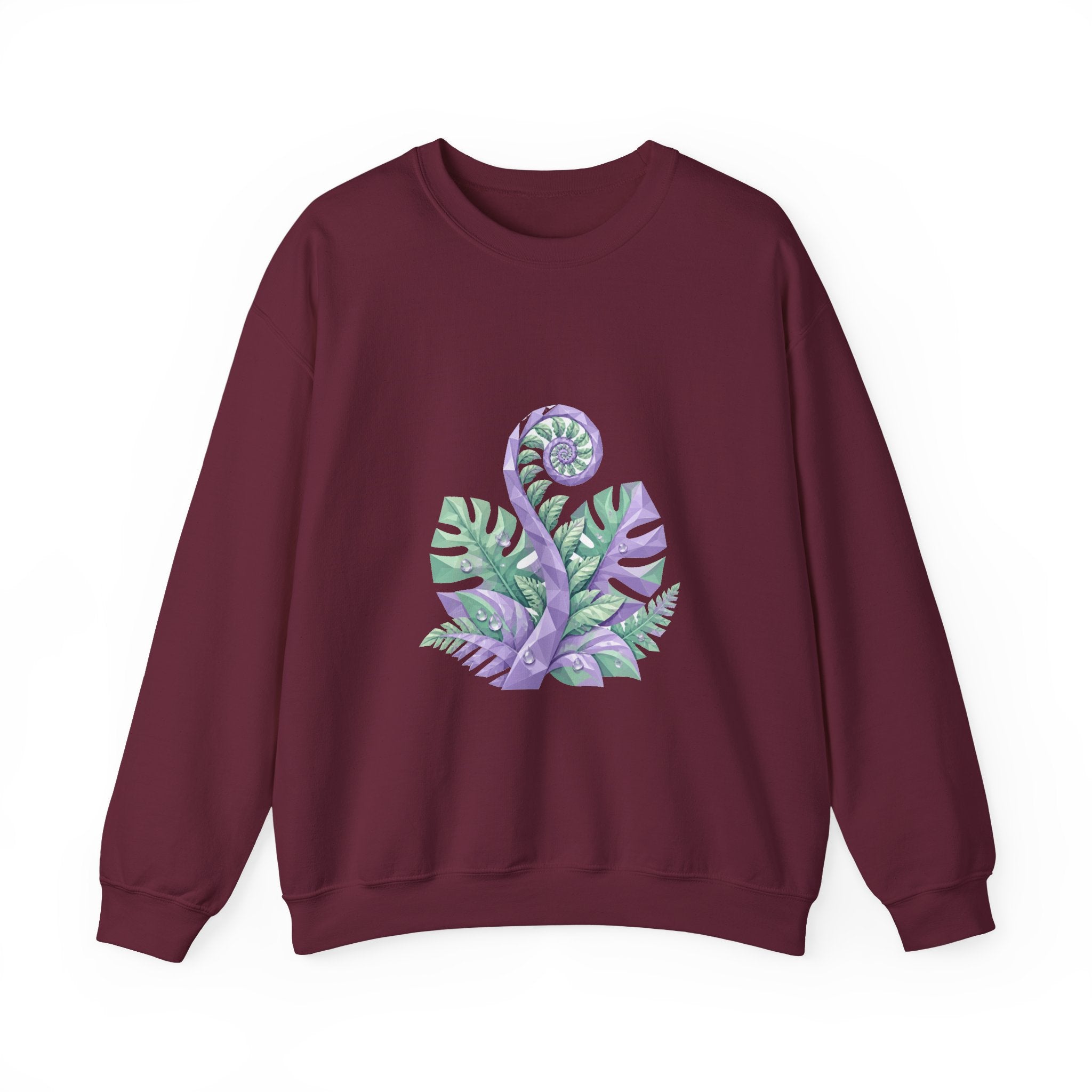Matching Couple Sweatshirt - Desert & Rainforest Matching Couple Premium Fleece Sweatshirt Geometric Art His Hers Love Gift - Design B