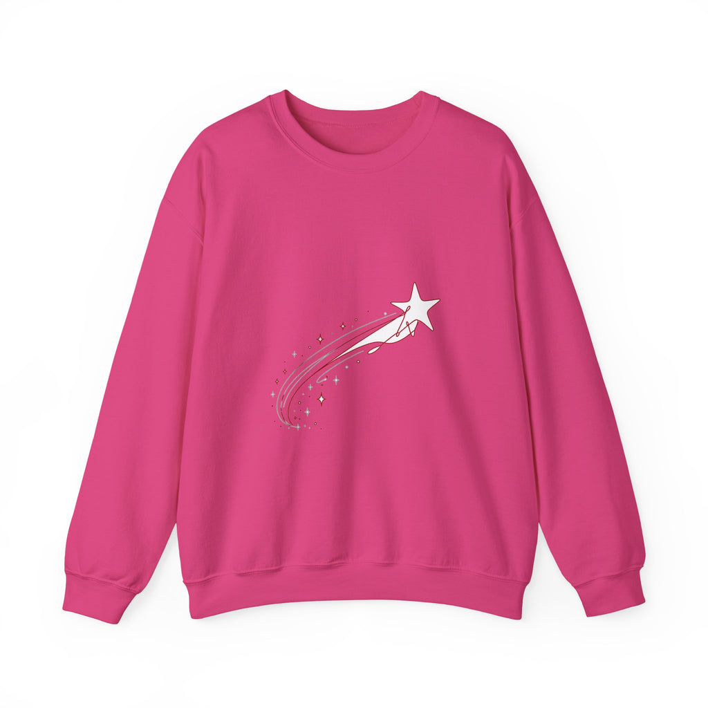 Matching Couple Sweatshirt - Shooting Star & North Star Matching Couple Crewneck Sweatshirt Minimalist Art His Hers Valentine Gift - Design A