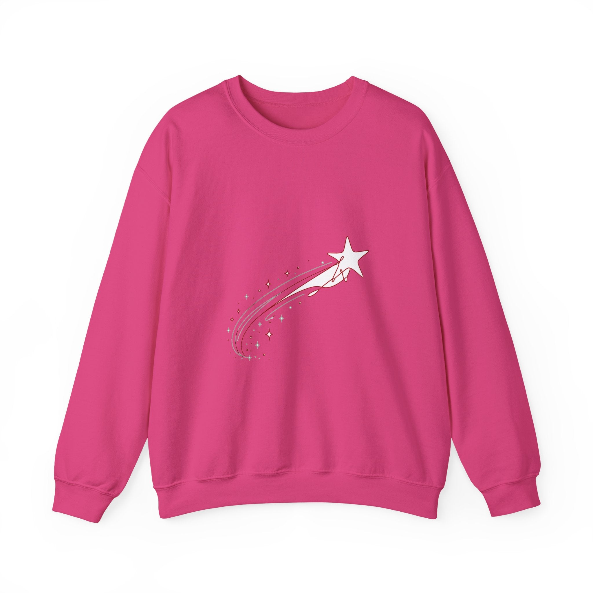 Matching Couple Sweatshirt - Shooting Star & North Star Matching Couple Crewneck Sweatshirt Minimalist Art His Hers Valentine Gift - Design A