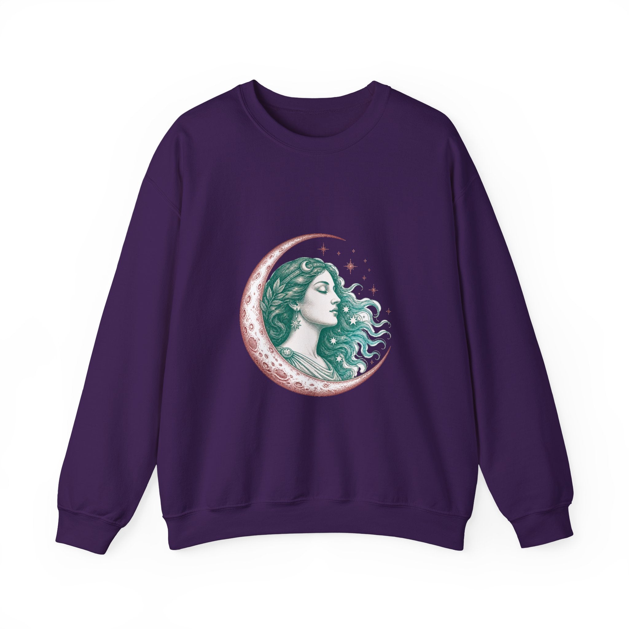 Matching Couple Sweatshirt - Helios & Selene Matching Couple Comfort Colors Crew Vintage Art His Hers Honeymoon Gift - Design B