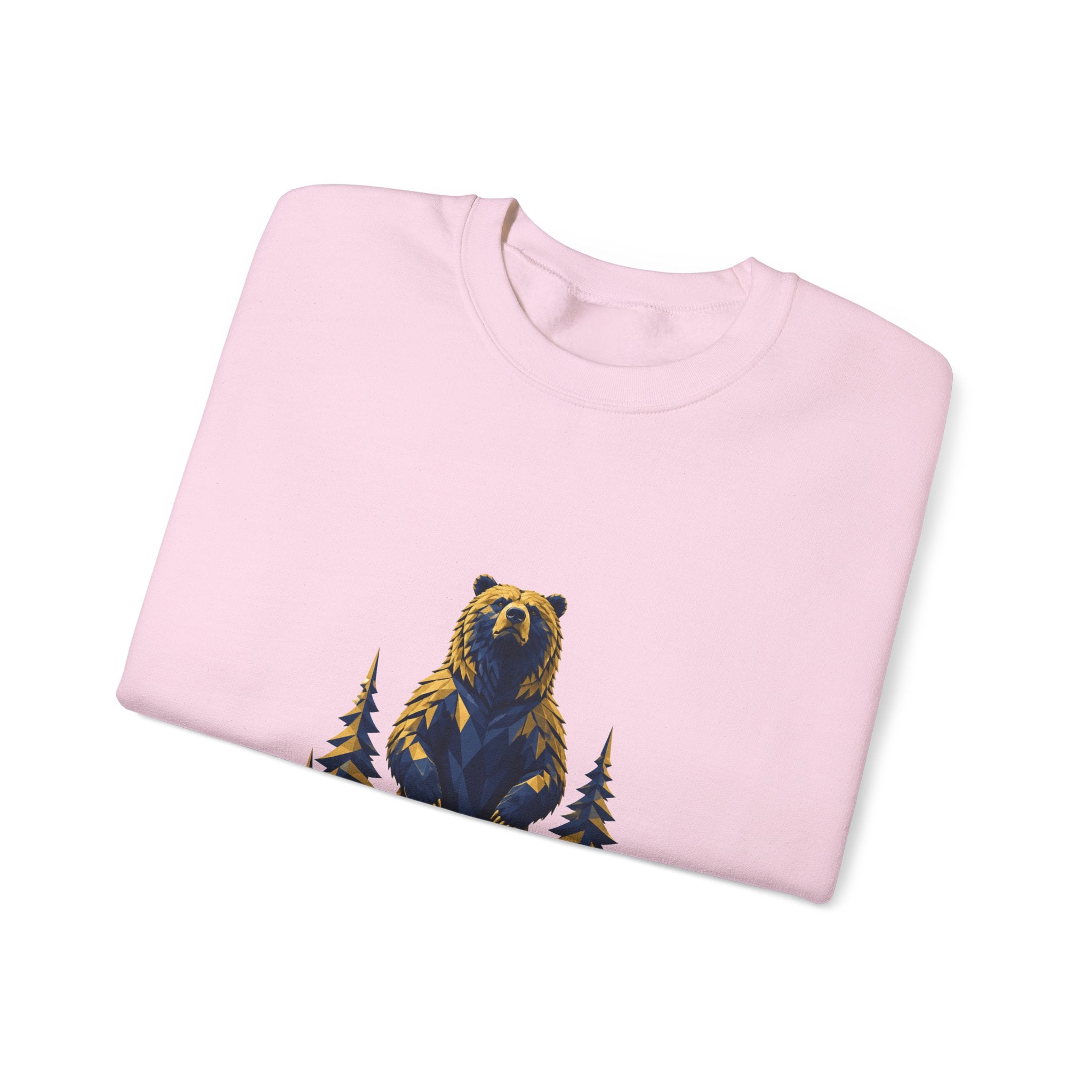 Matching Couple Sweatshirt - Bear & Deer Matching Couple Comfort Colors Crew Geometric Art His Hers Love Gift - Design A