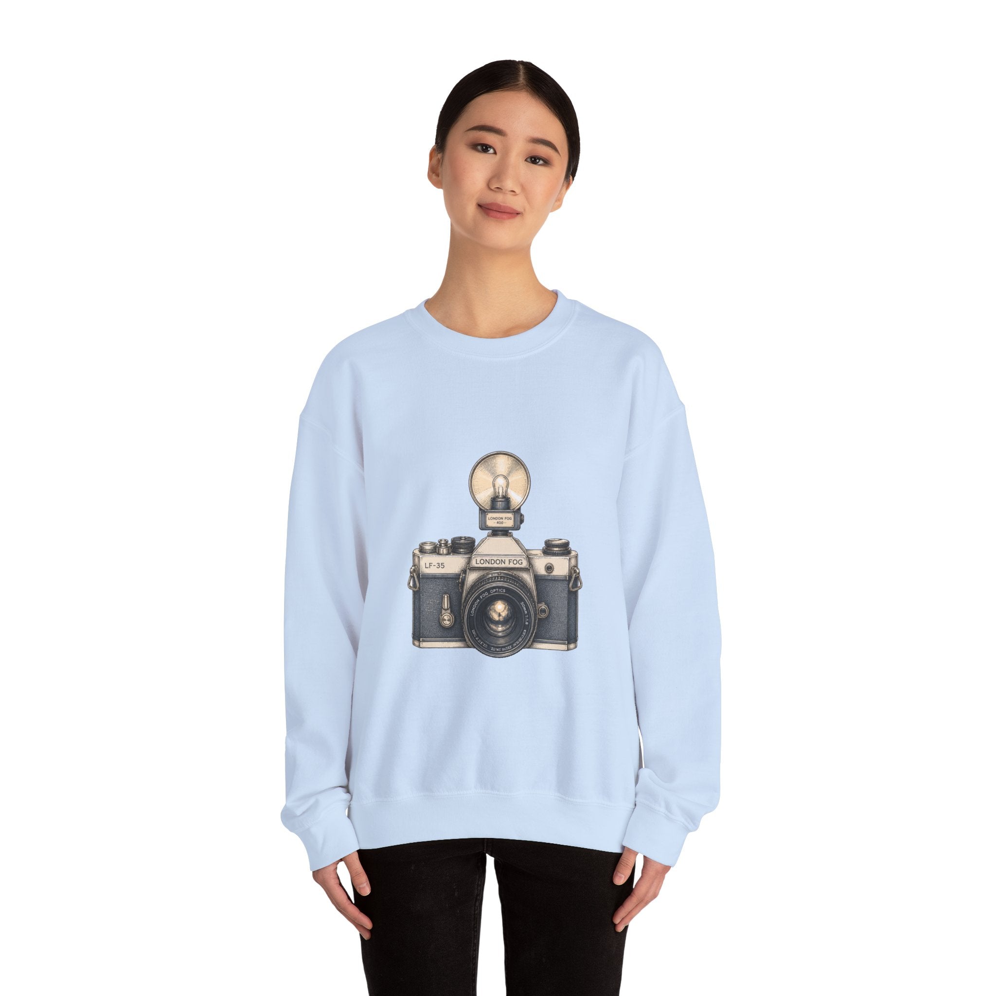 Matching Couple Sweatshirt - Camera & Film Matching Couple Premium Fleece Sweatshirt Hand-Drawn Art His Hers Anniversary Gift - Design A